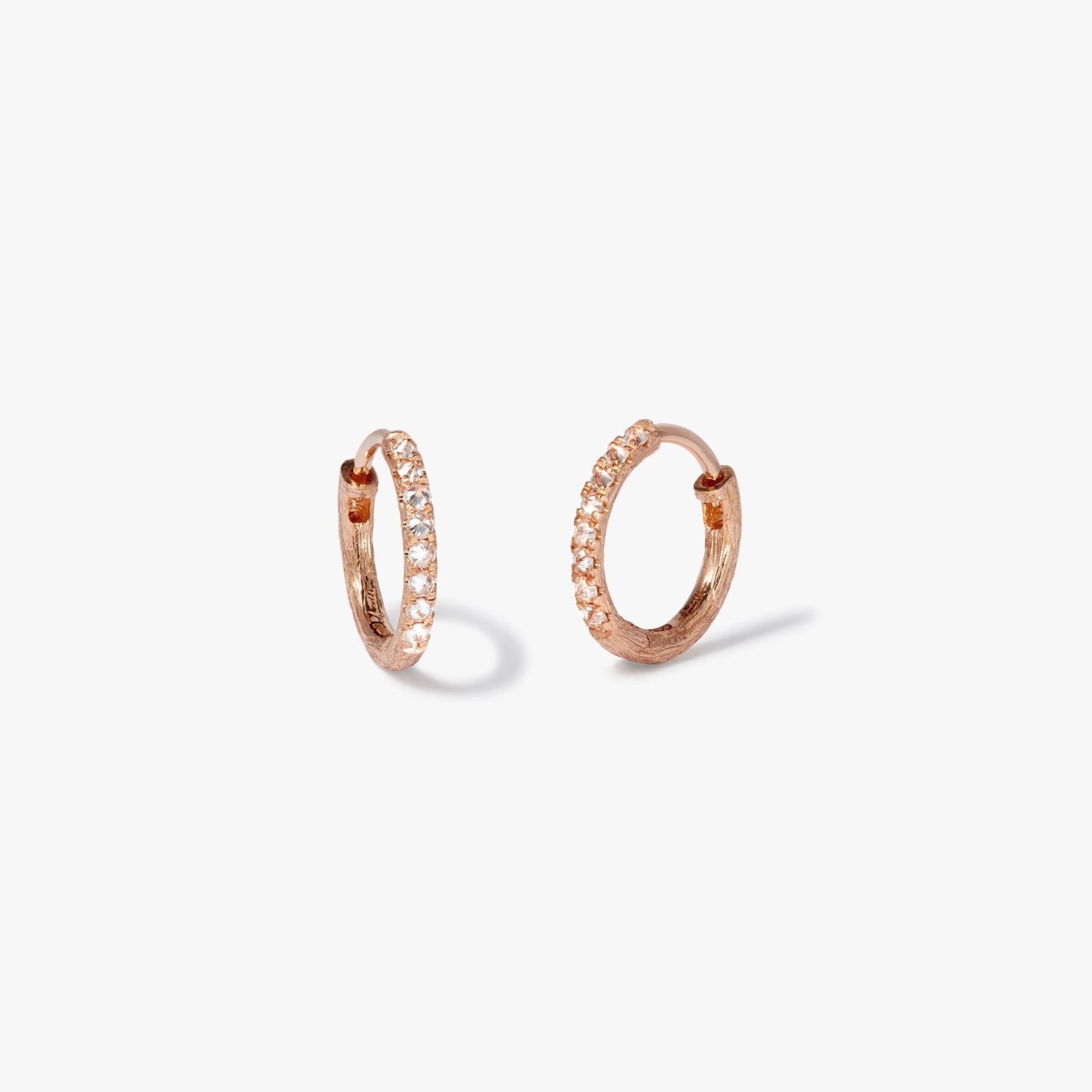 Dusty Diamonds 12mm Hoop Earrings