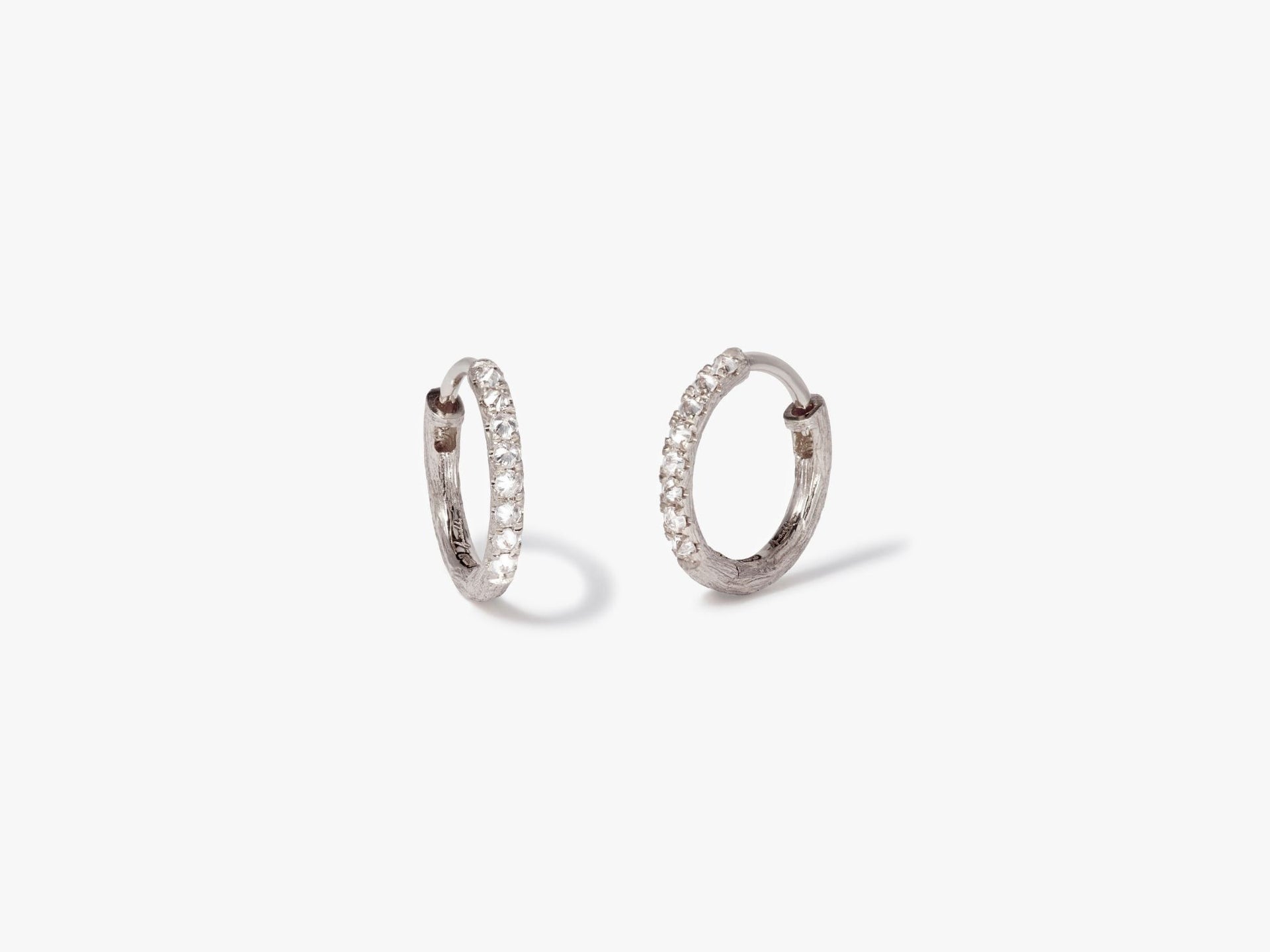 Dusty Diamonds 12mm Hoop Earrings