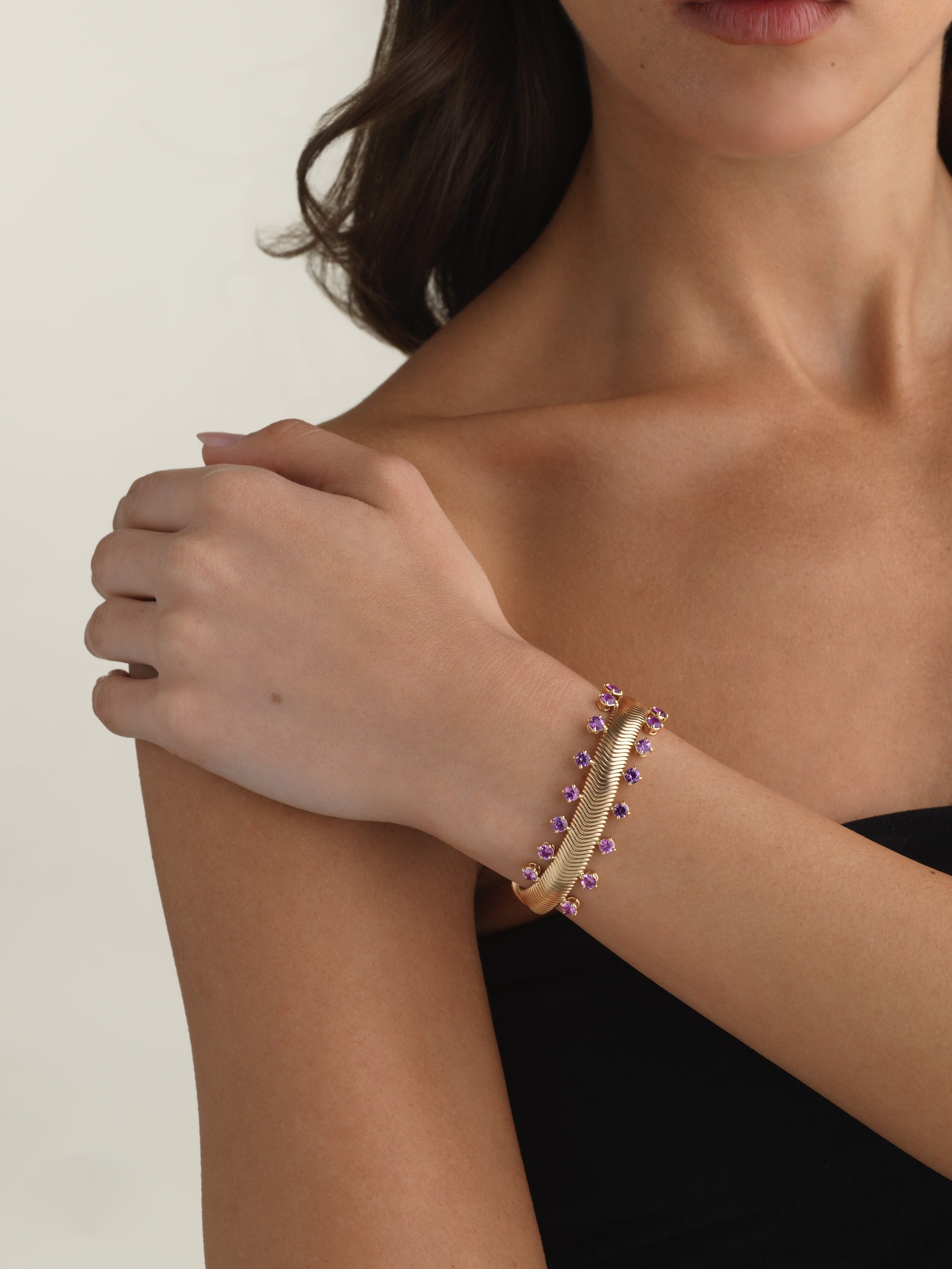 Suede and Snake Chain Bracelet (One-of-a-Kind)