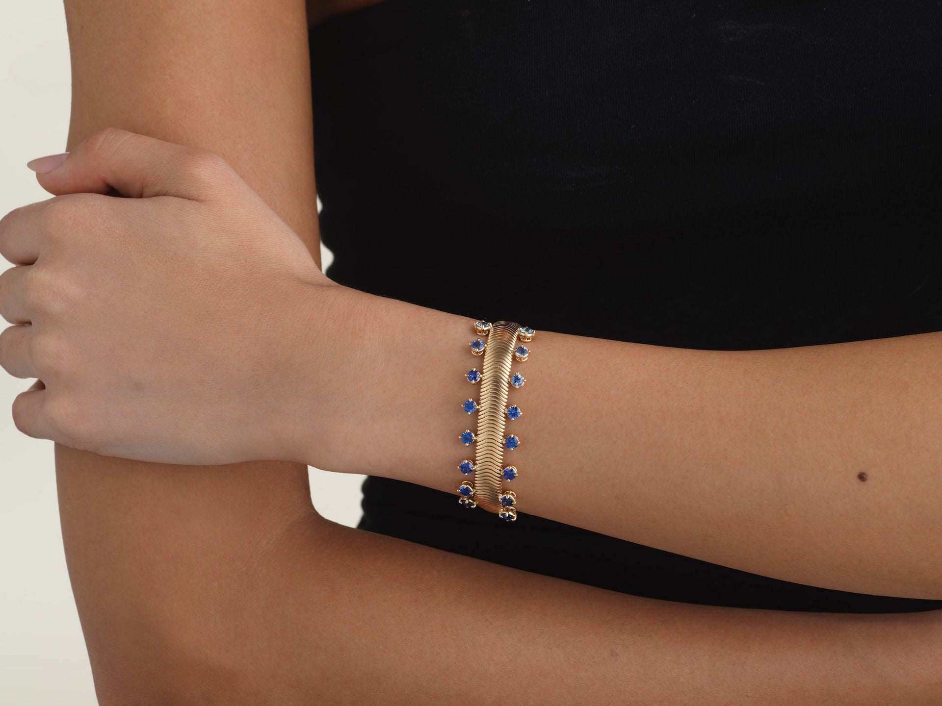 Suede and Snake Chain Bracelet (One-of-a-Kind)