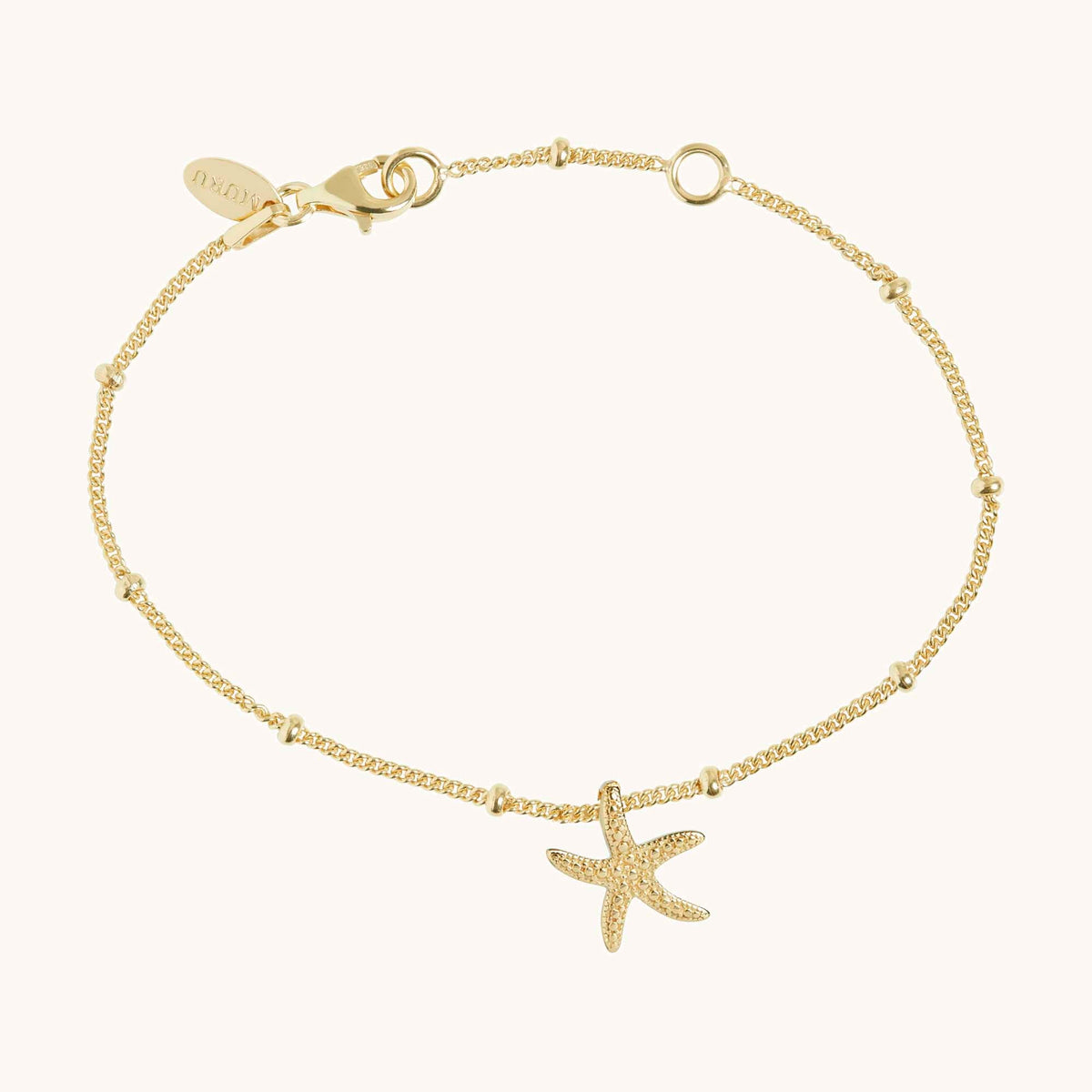 Starfish Bead Bracelet Gold