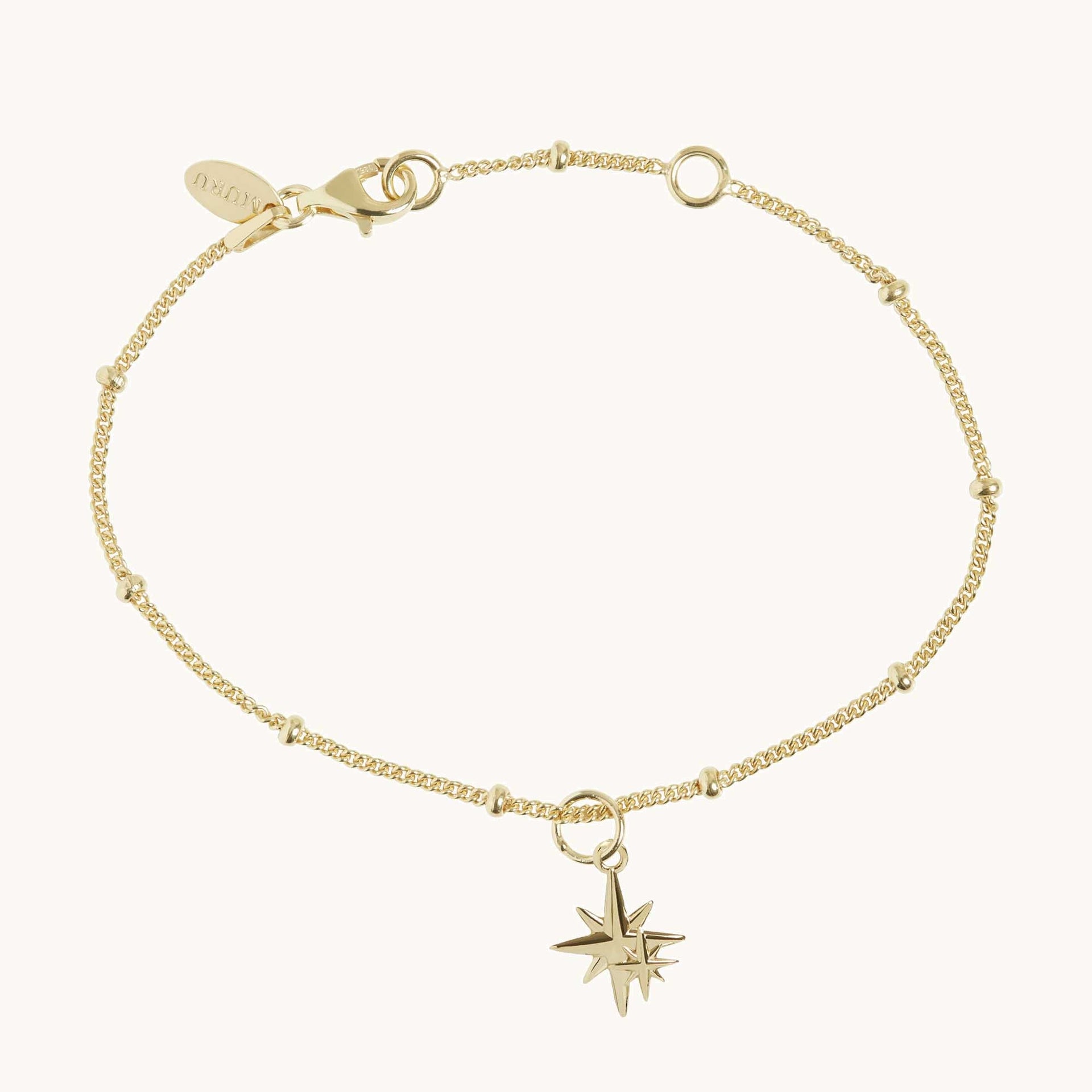 Mother and Child Bead Bracelet Gold