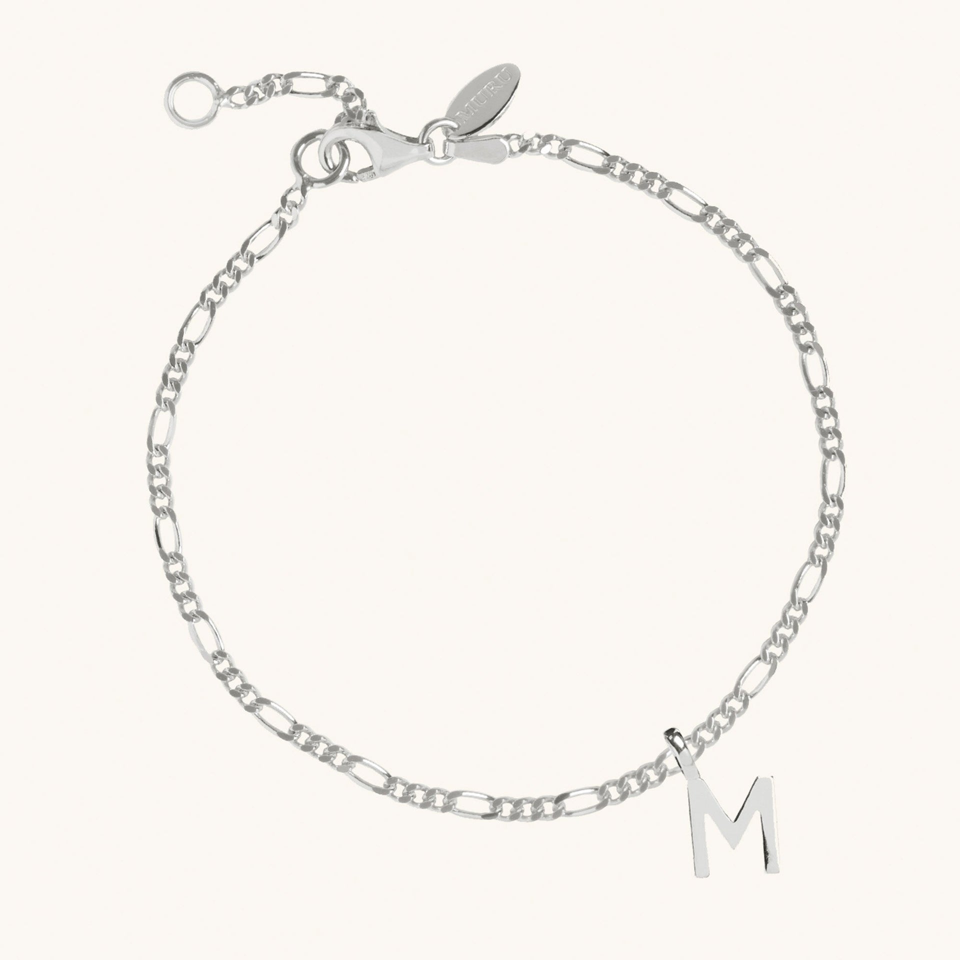 Letter Figaro Bracelet Silver