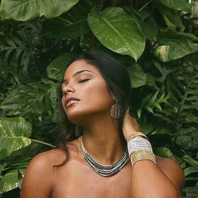 Long Gemstone Fade Necklace