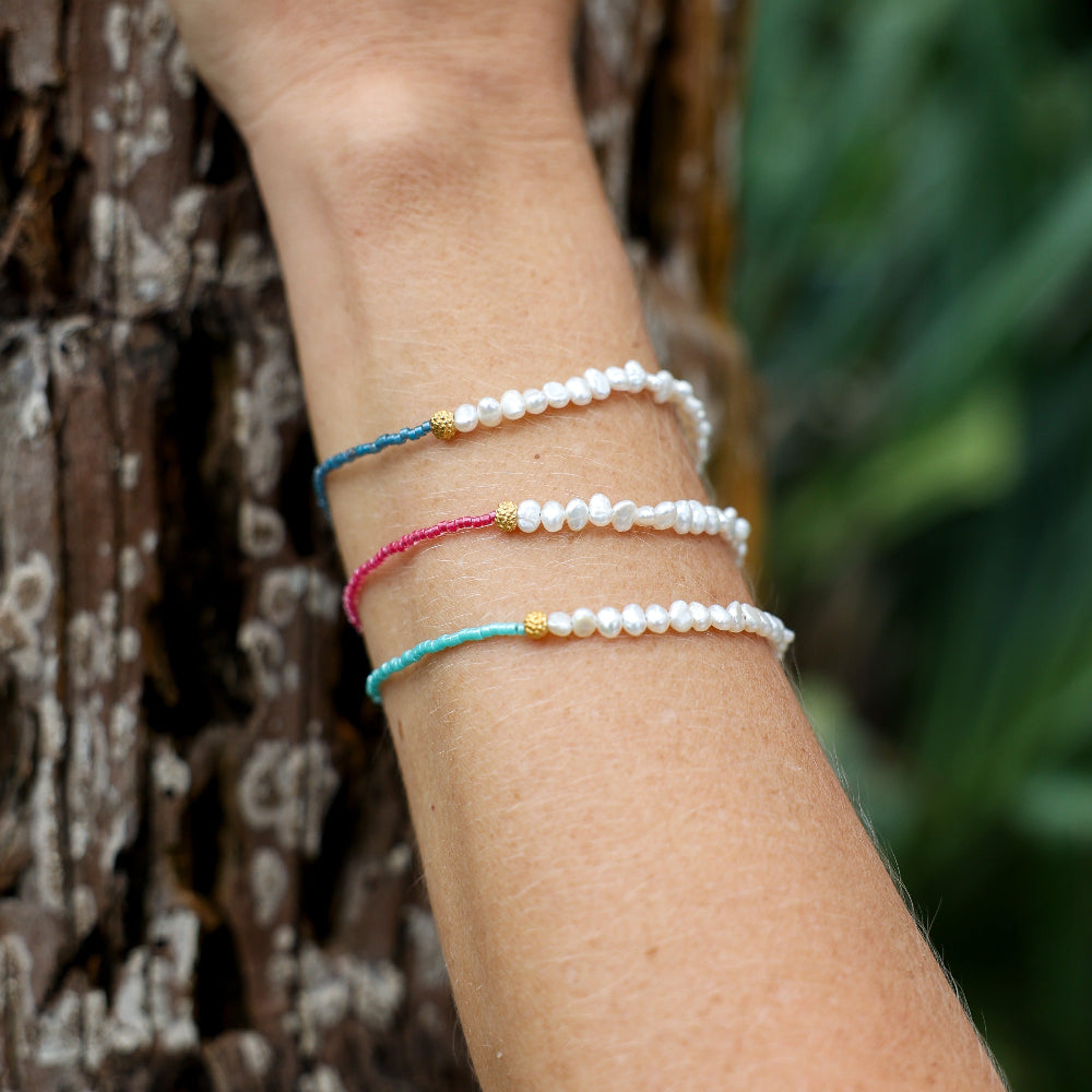 Cloud Bracelet with Pearls