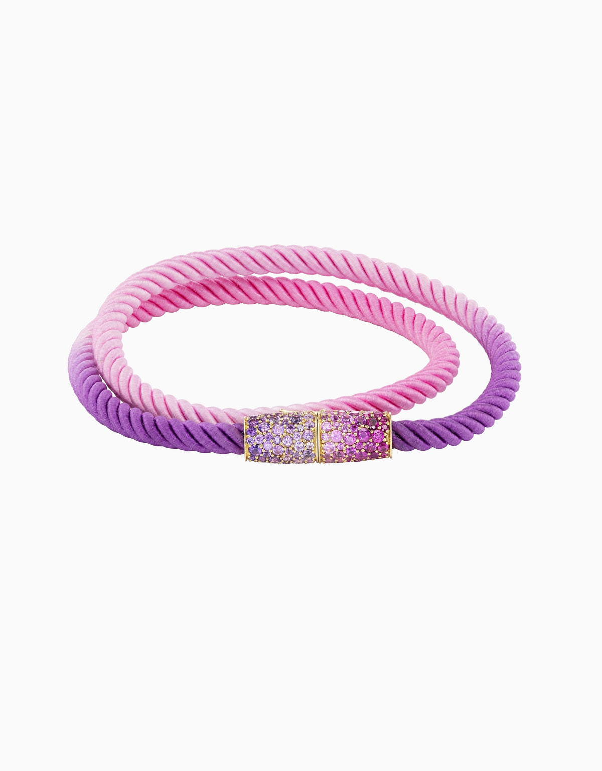 Silk Wrap Bracelet, Melrose & Dyed Silk (One-of-a-Kind, Size Small)