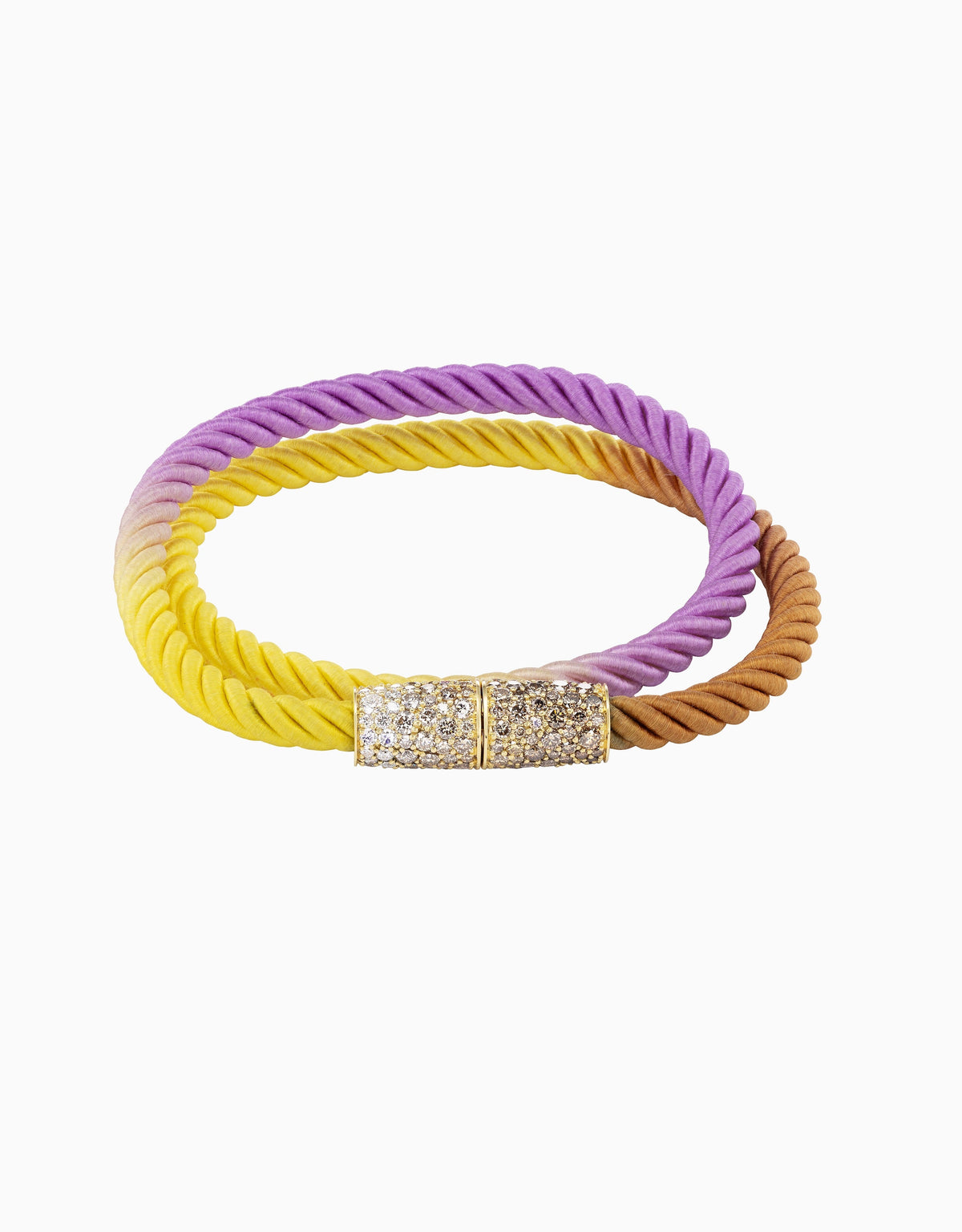 Silk Wrap Bracelet, Canyon & Dyed Silk (One-of-a-Kind, Size Small)