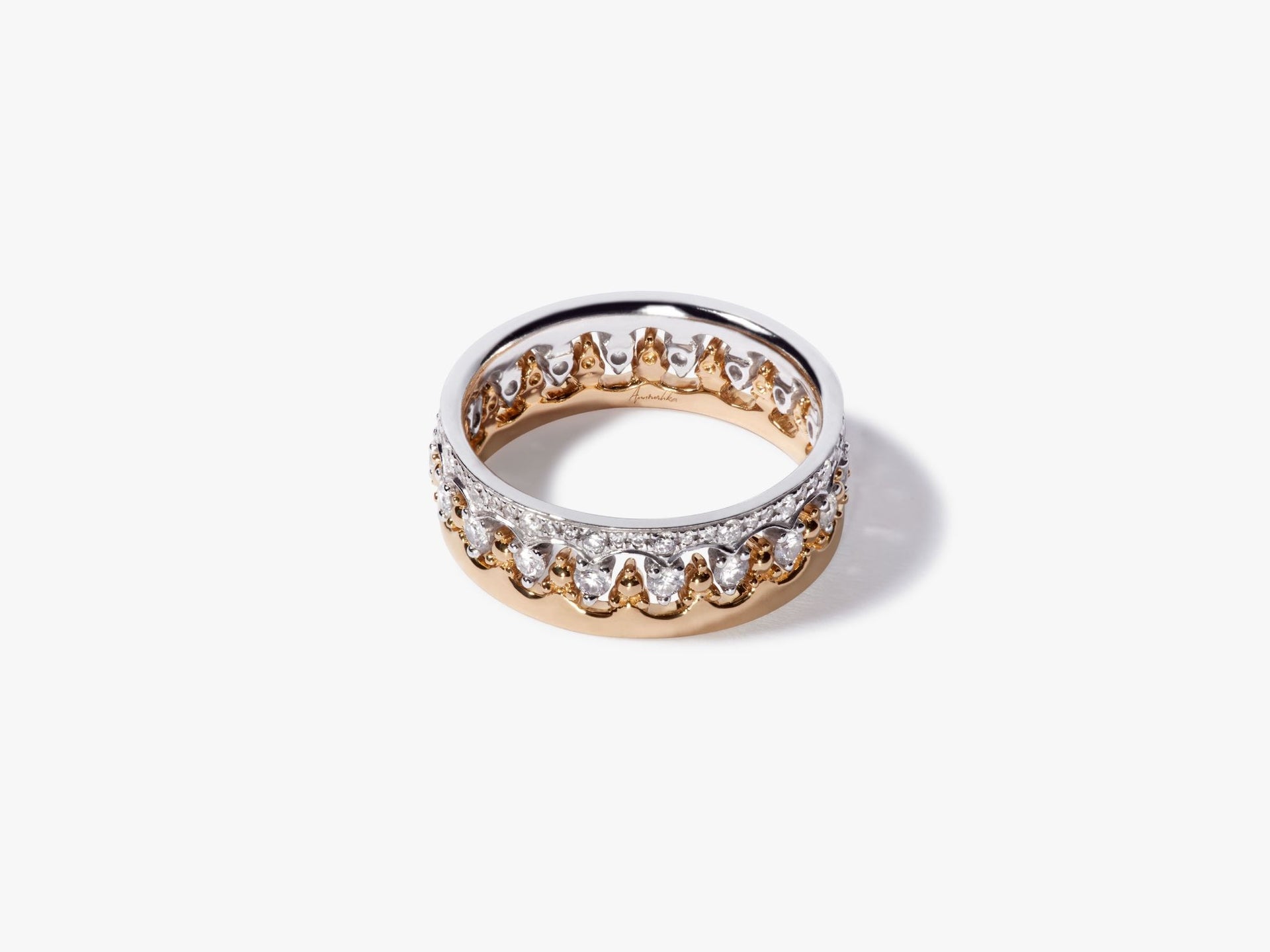 Crown Diamond Ring Stack