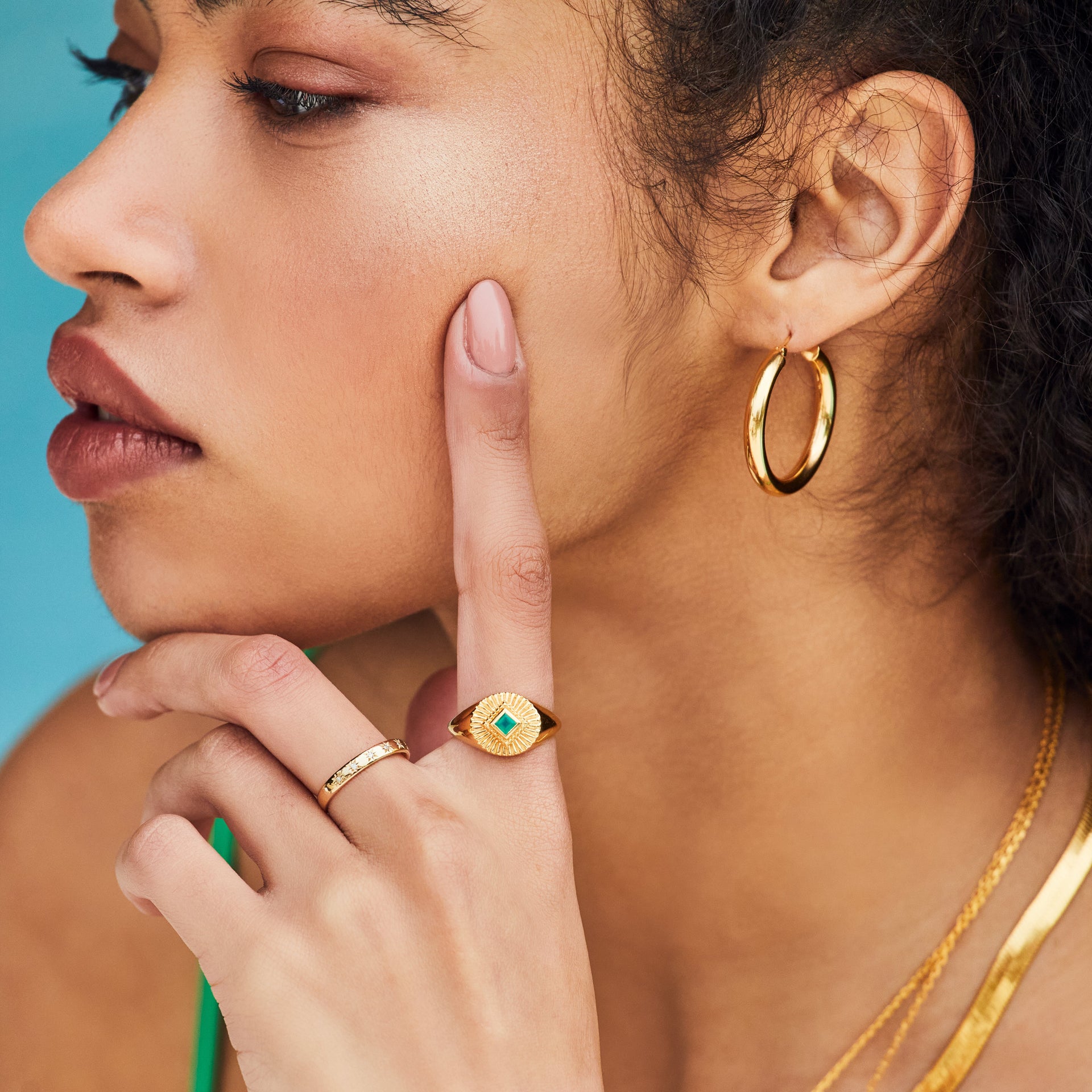 Large Luxe Chunky Hoop Earrings