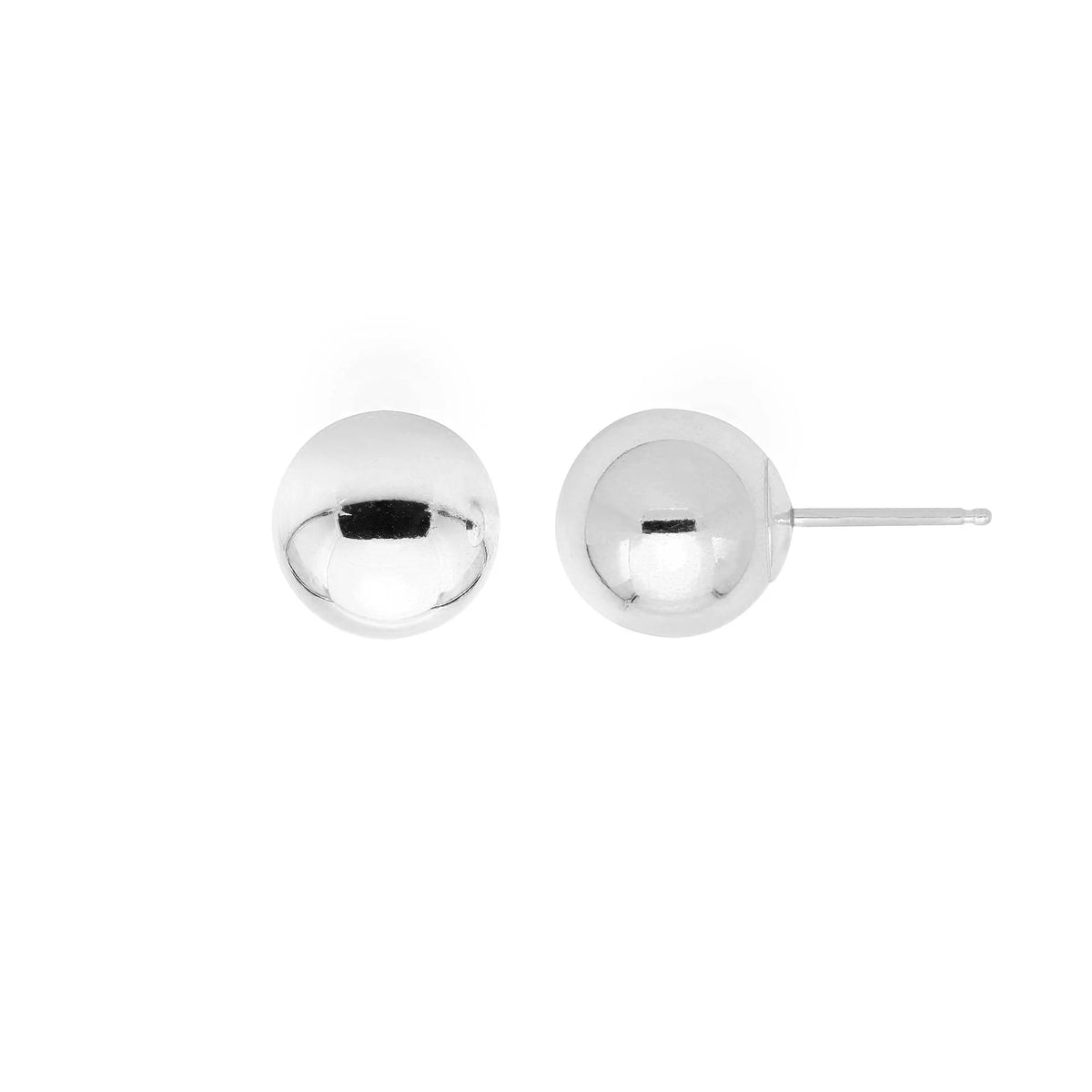 Big BALL Stud Earrings, Silver