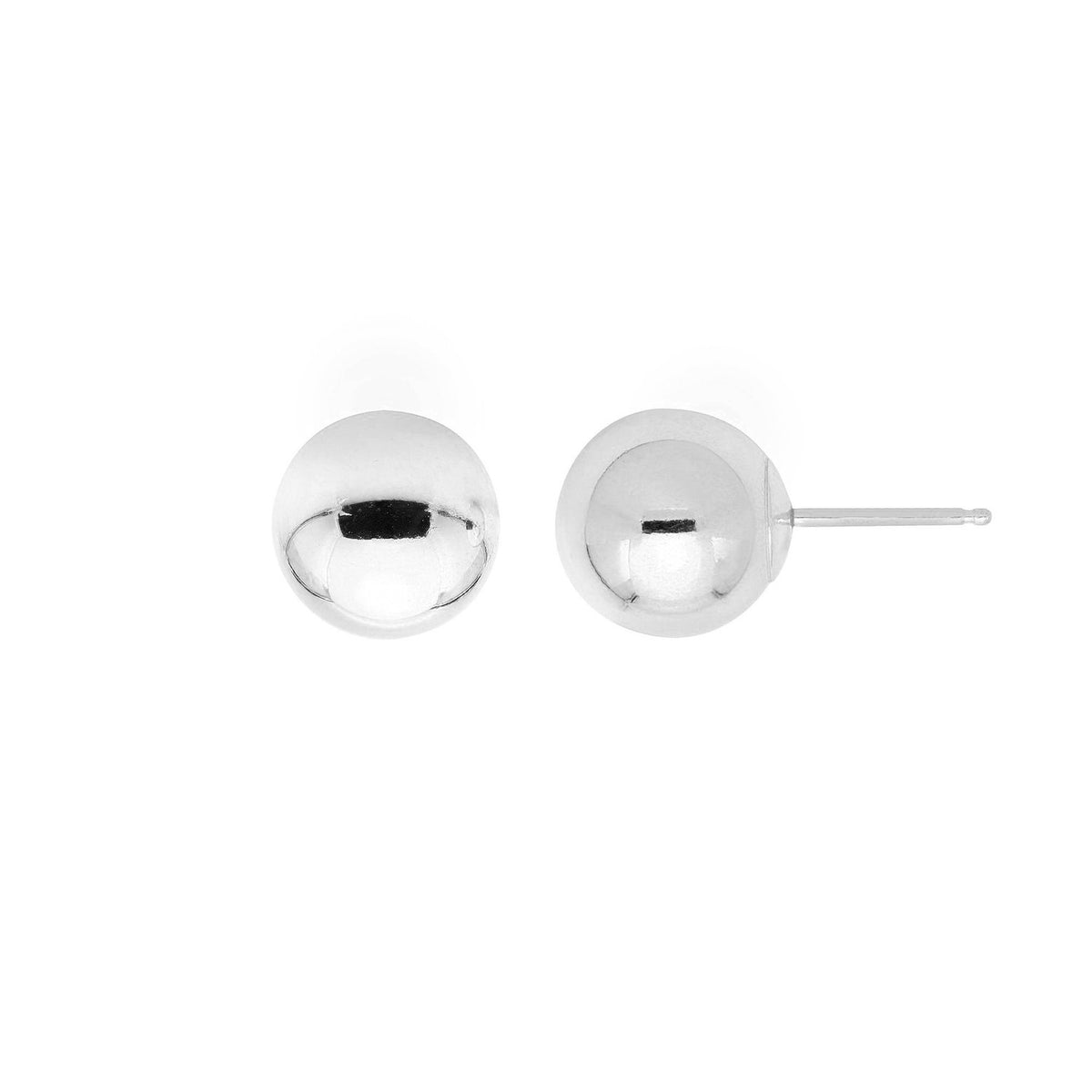 Big BALL Stud Earrings, Silver