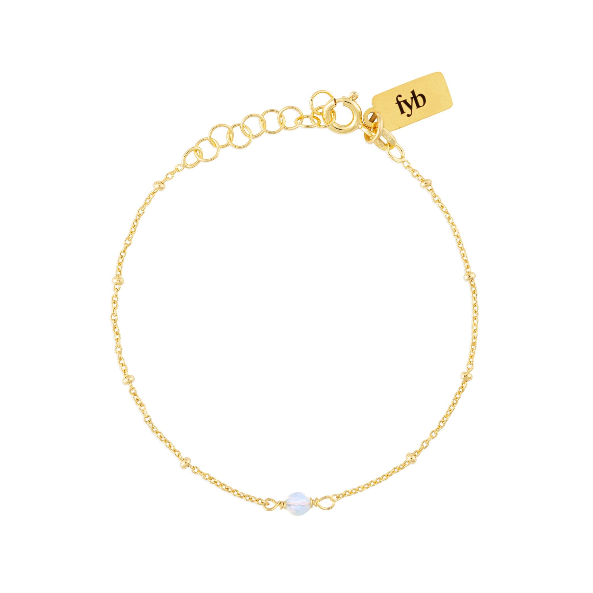 October Birthstone Bracelet Gold