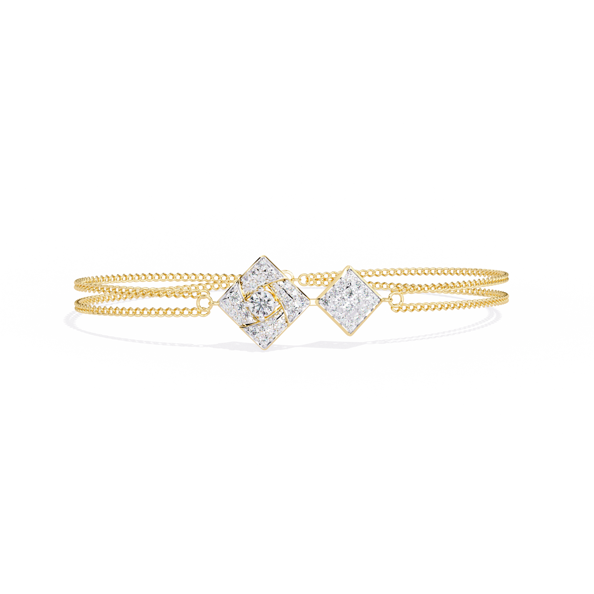 Round-Cut Lab-grown Diamond Bracelet in 10K White Gold