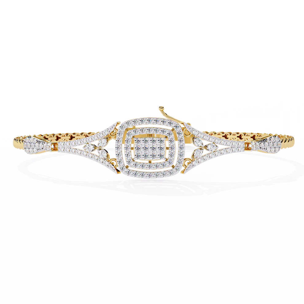 Round-Cut Lab-grown Diamond Tennis Bracelet in 10K White Gold