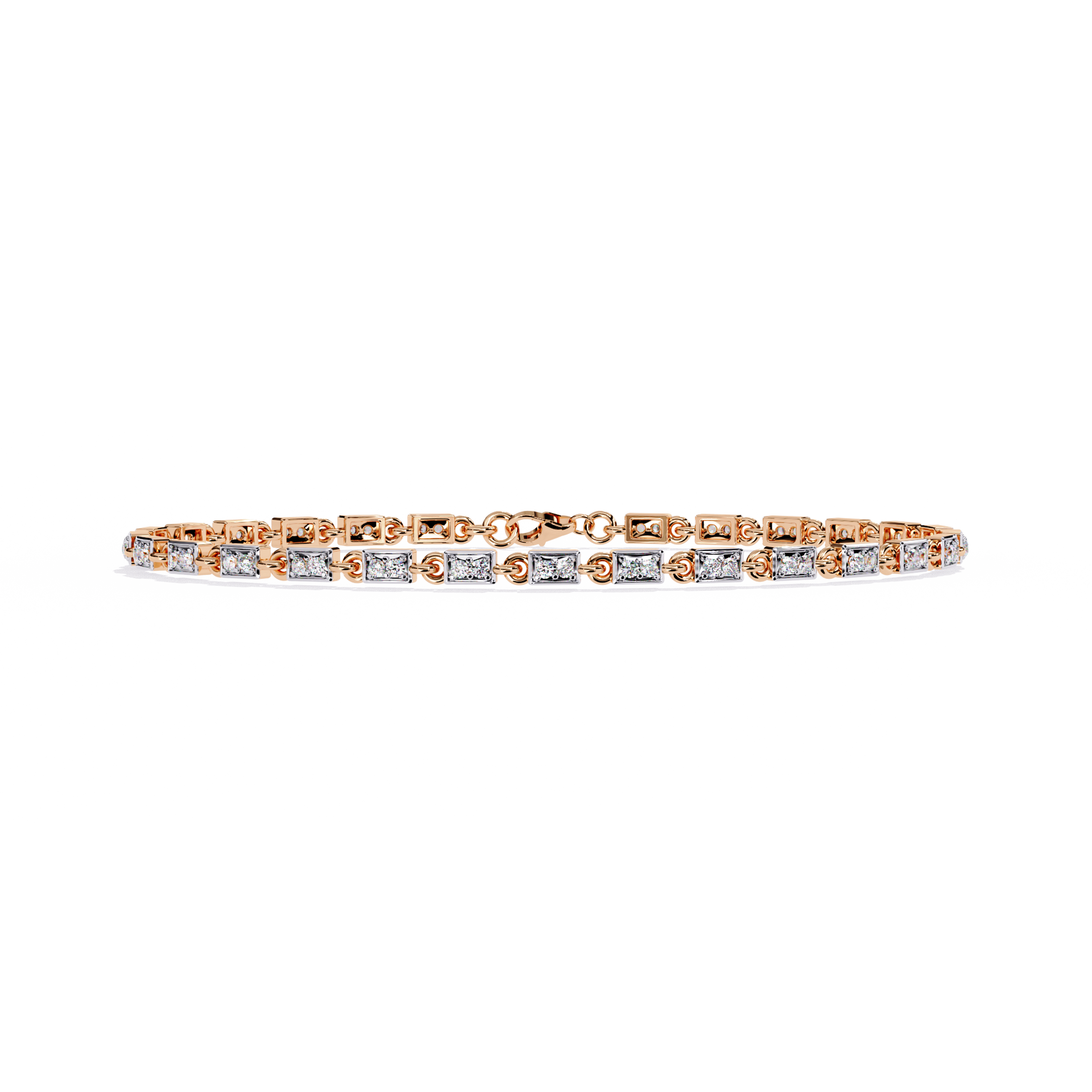 Round-Cut Lab-grown Diamond Tennis Bracelet in 10K White Gold