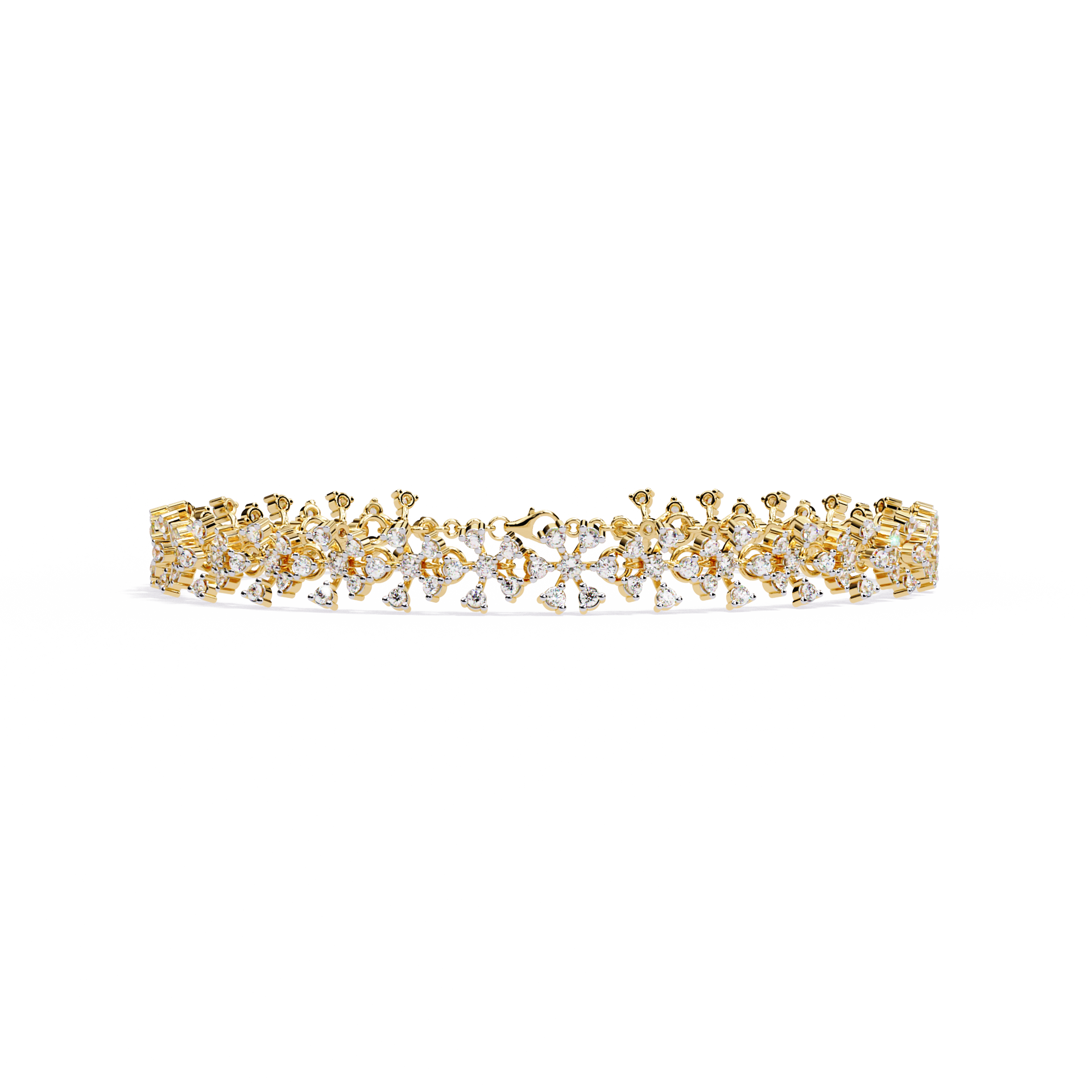 Round-Cut Lab-grown Diamond Tennis Bracelet in 10K White Gold