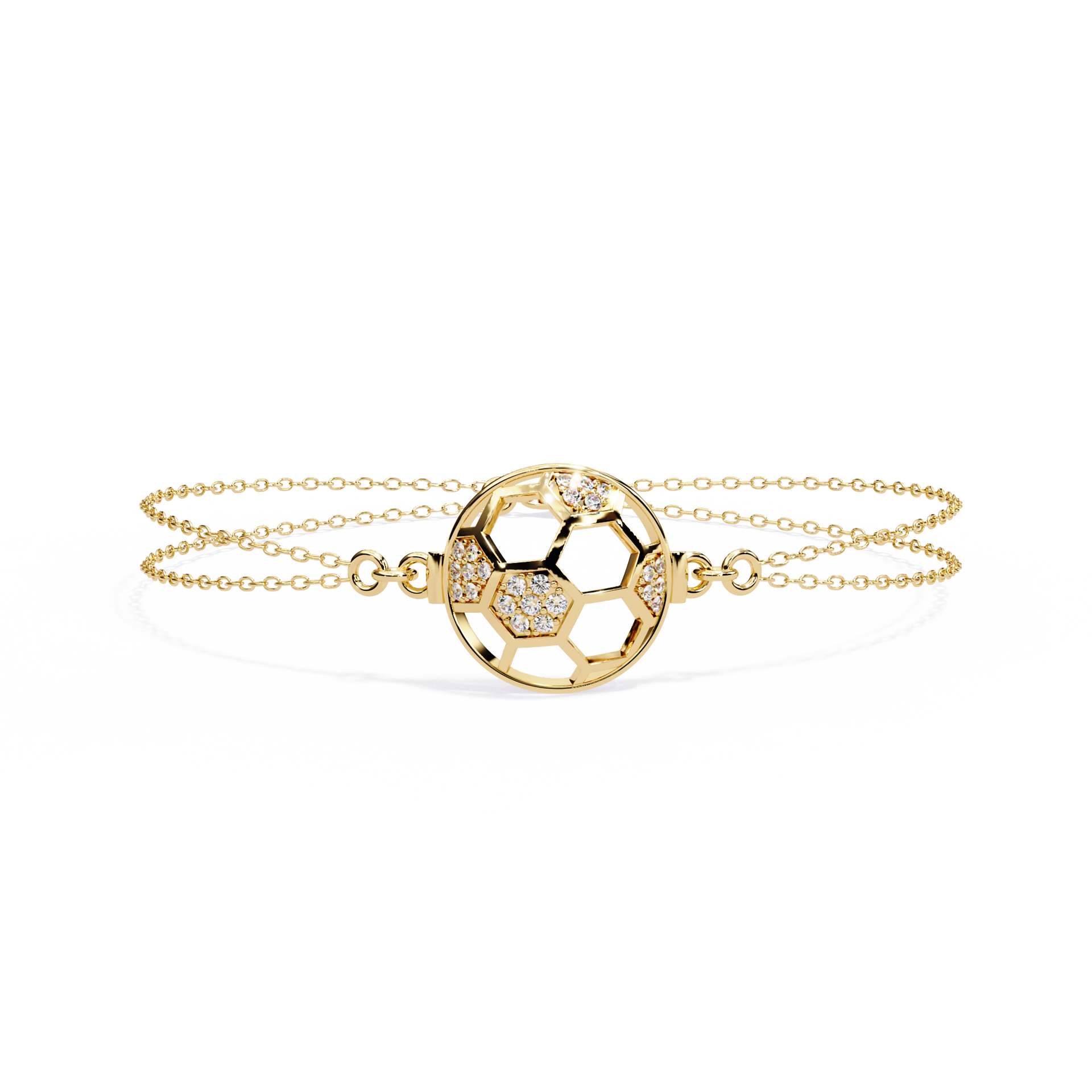 Round-Cut Lab-grown Diamond Bracelet in 10K White Gold