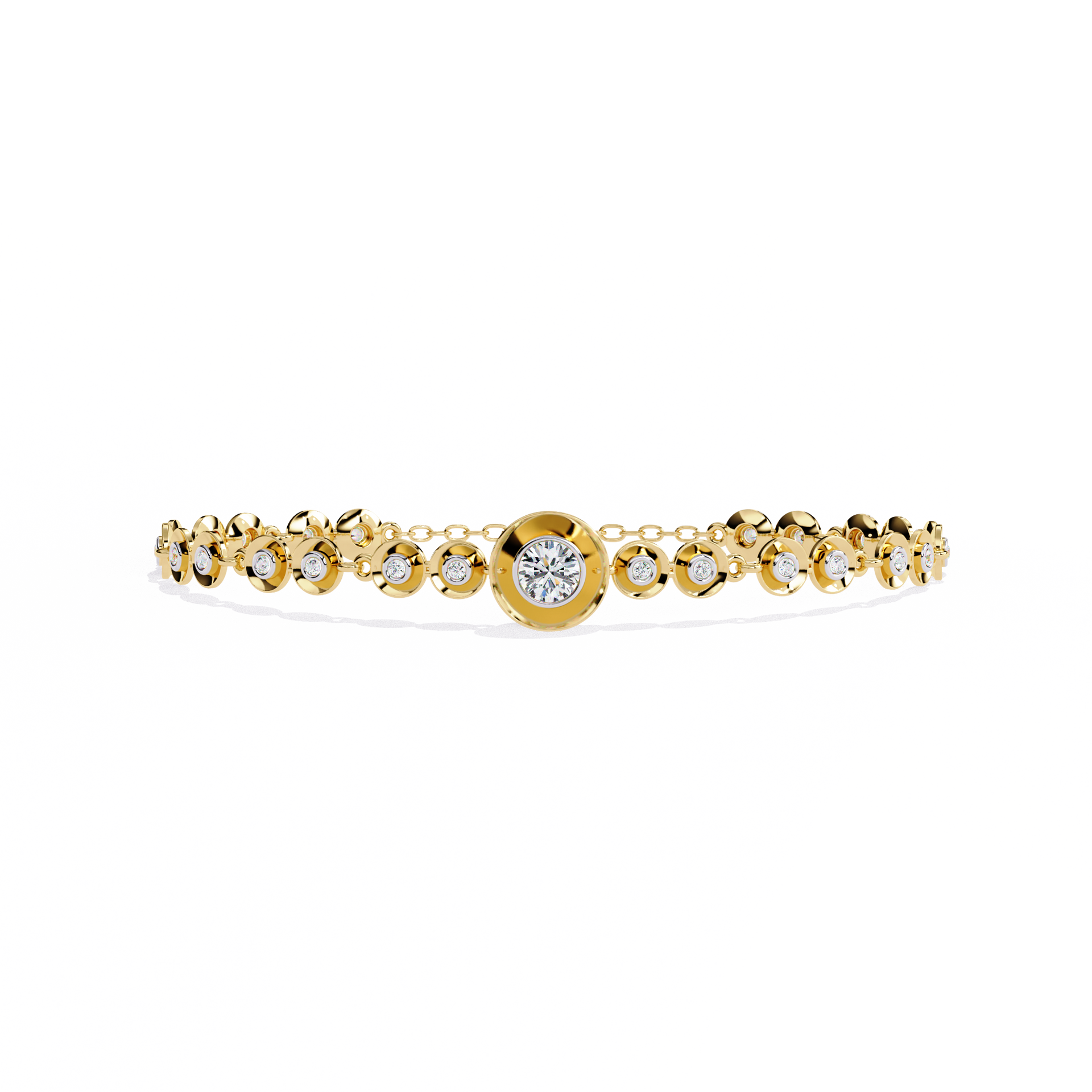 Round-Cut Lab-grown Diamond Tennis Bracelet in 10K White Gold