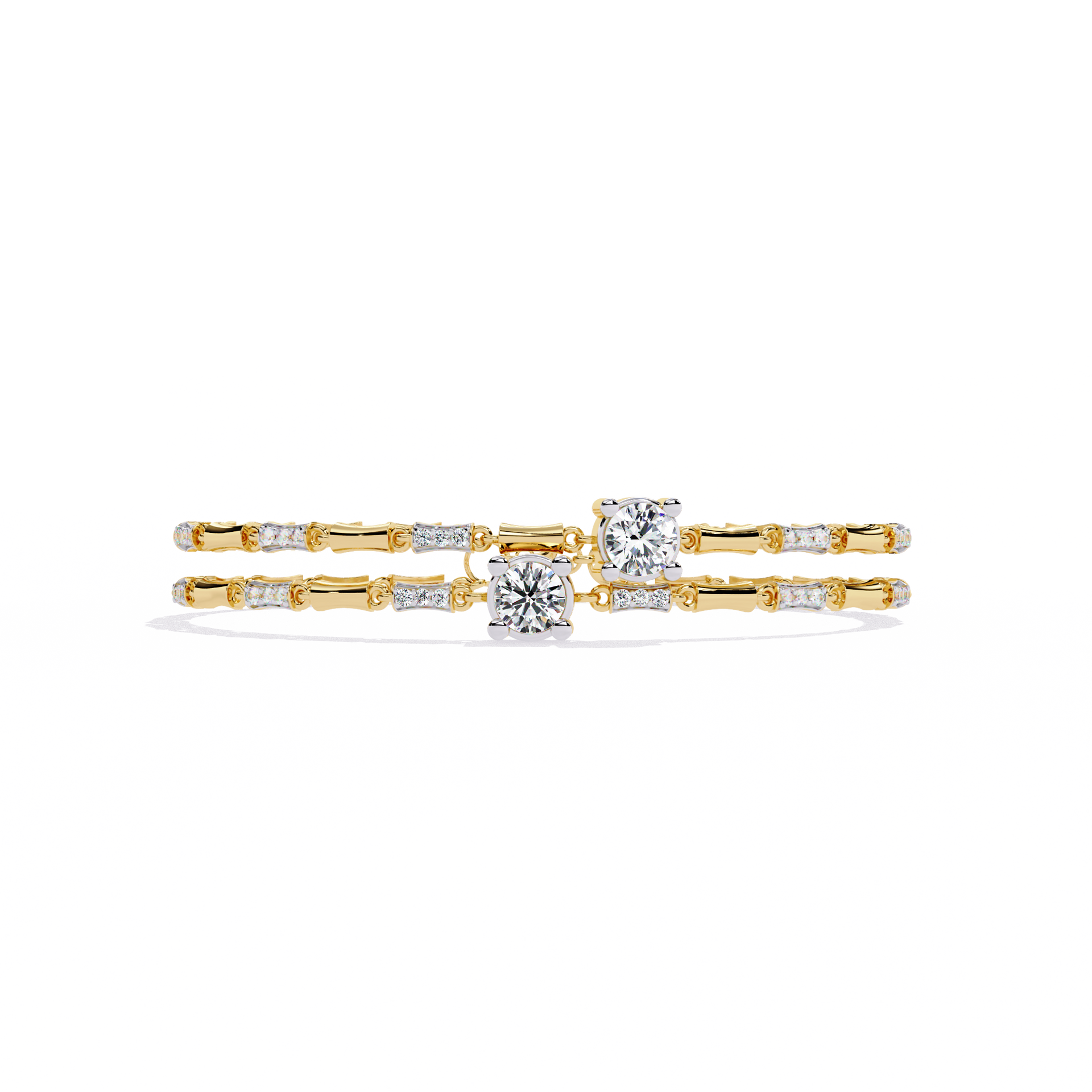 Round-Cut Lab-grown Diamond Tennis Bracelet in 10K White Gold