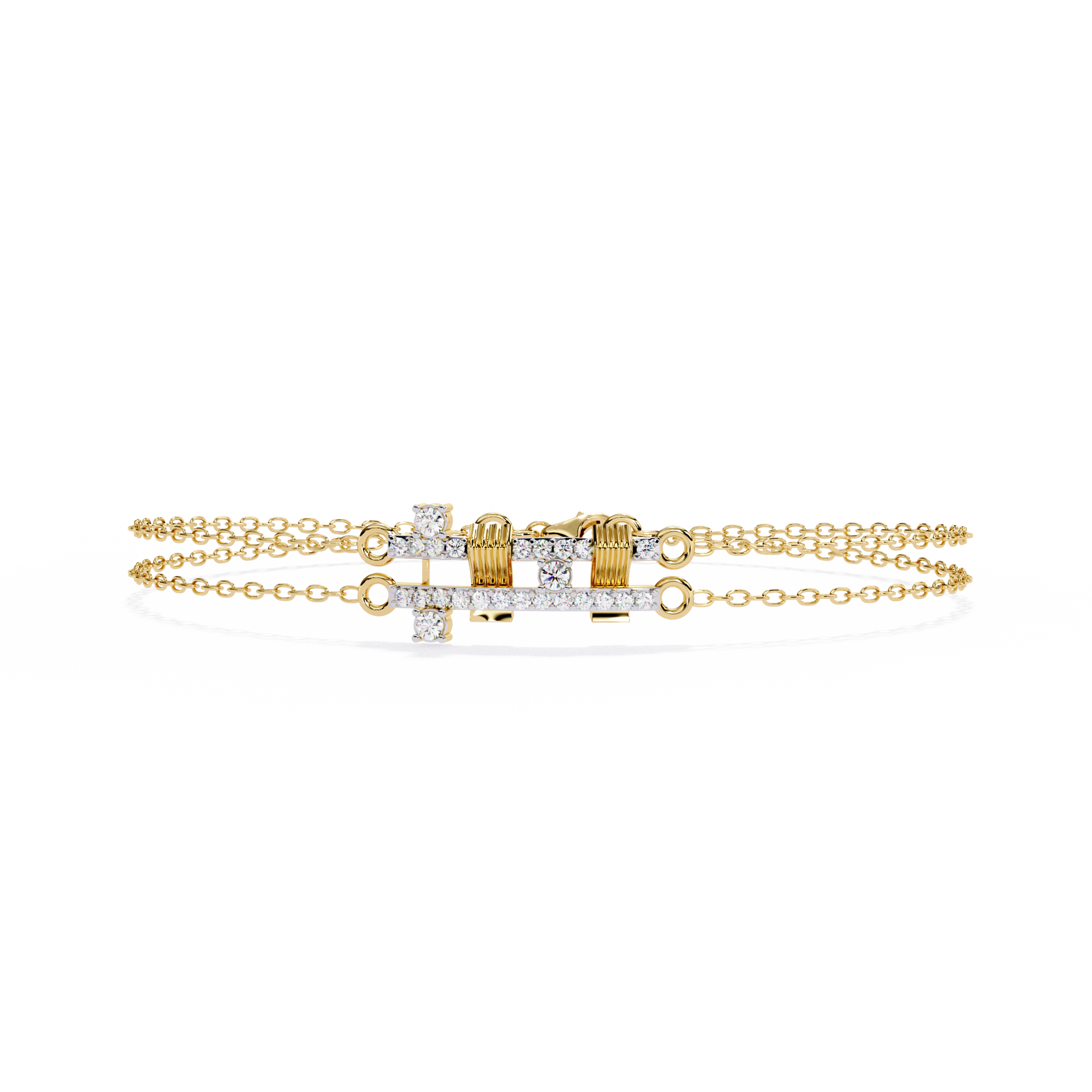 Round-Cut Lab-grown Diamond Tennis Bracelet in 10K White Gold