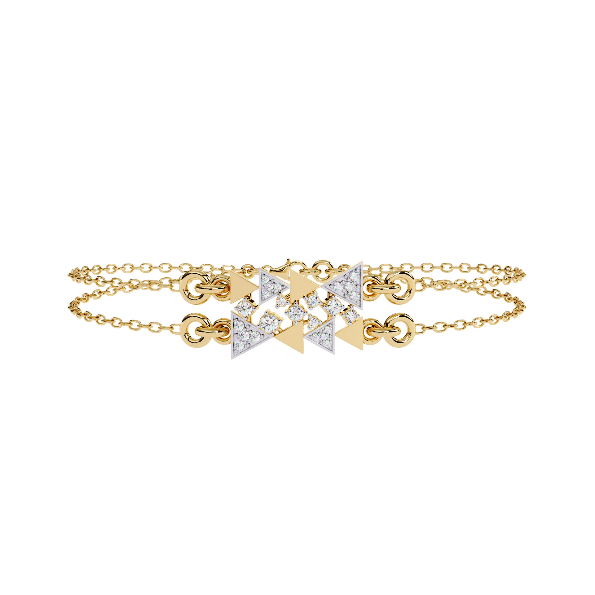 Lab-grown Diamond Cluster Bracelet in 10K White Gold