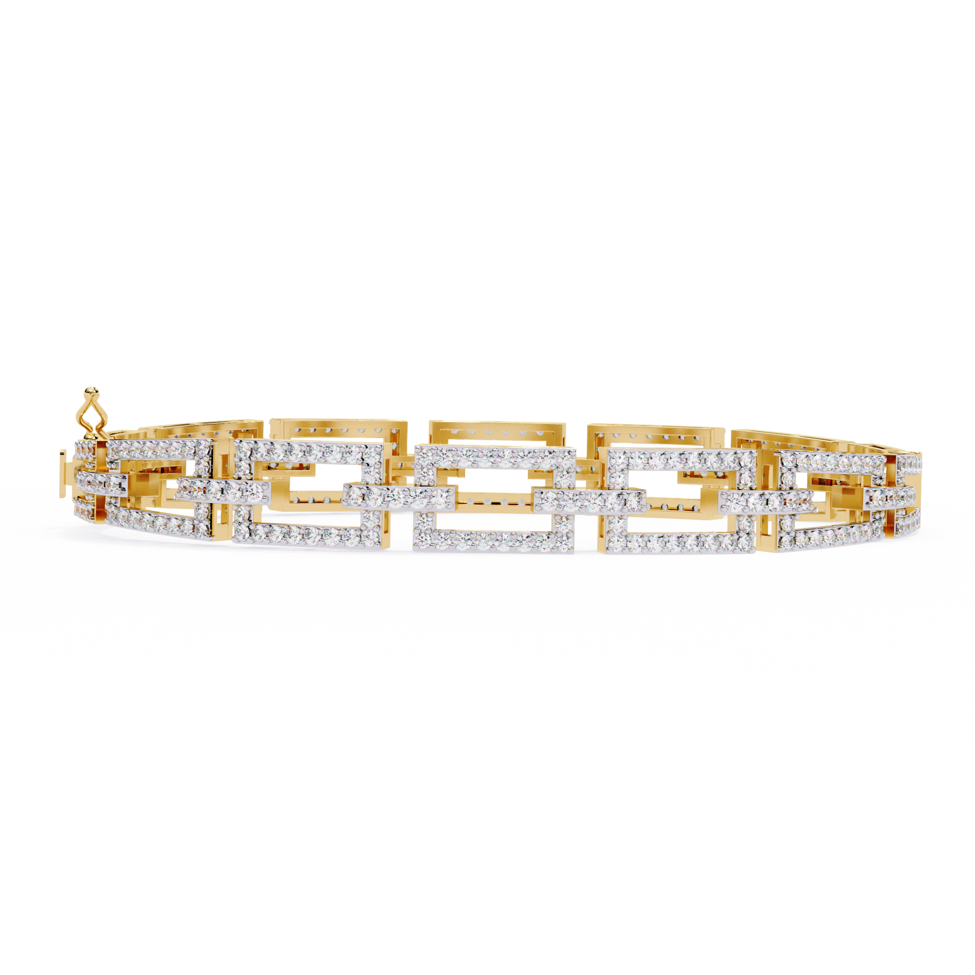 Round-Cut Lab-grown Diamond Tennis Bracelet in 10K White Gold