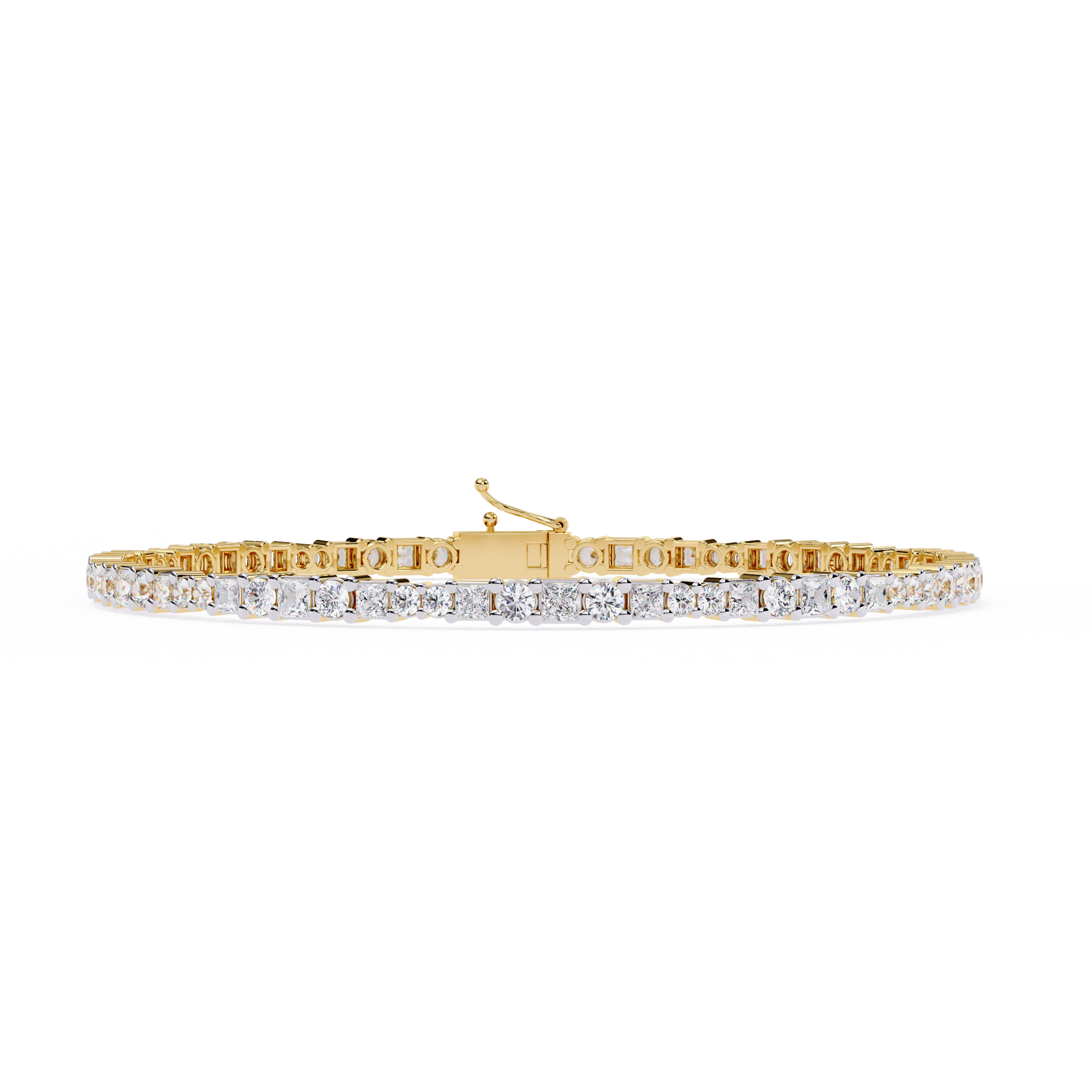 Round-Cut Lab-grown Diamond Tennis Bracelet in 10K White Gold