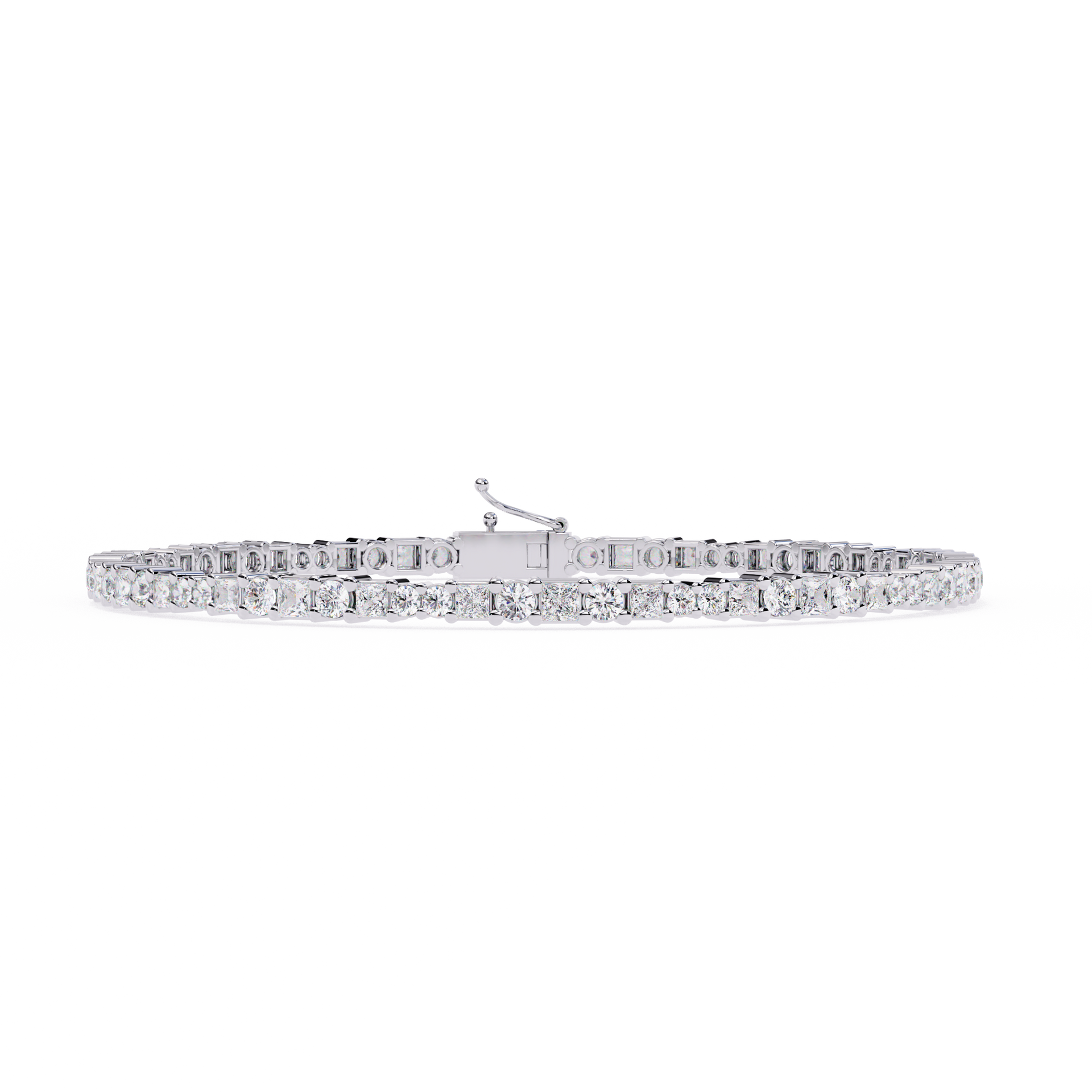 Round-Cut Lab-grown Diamond Tennis Bracelet in 10K White Gold