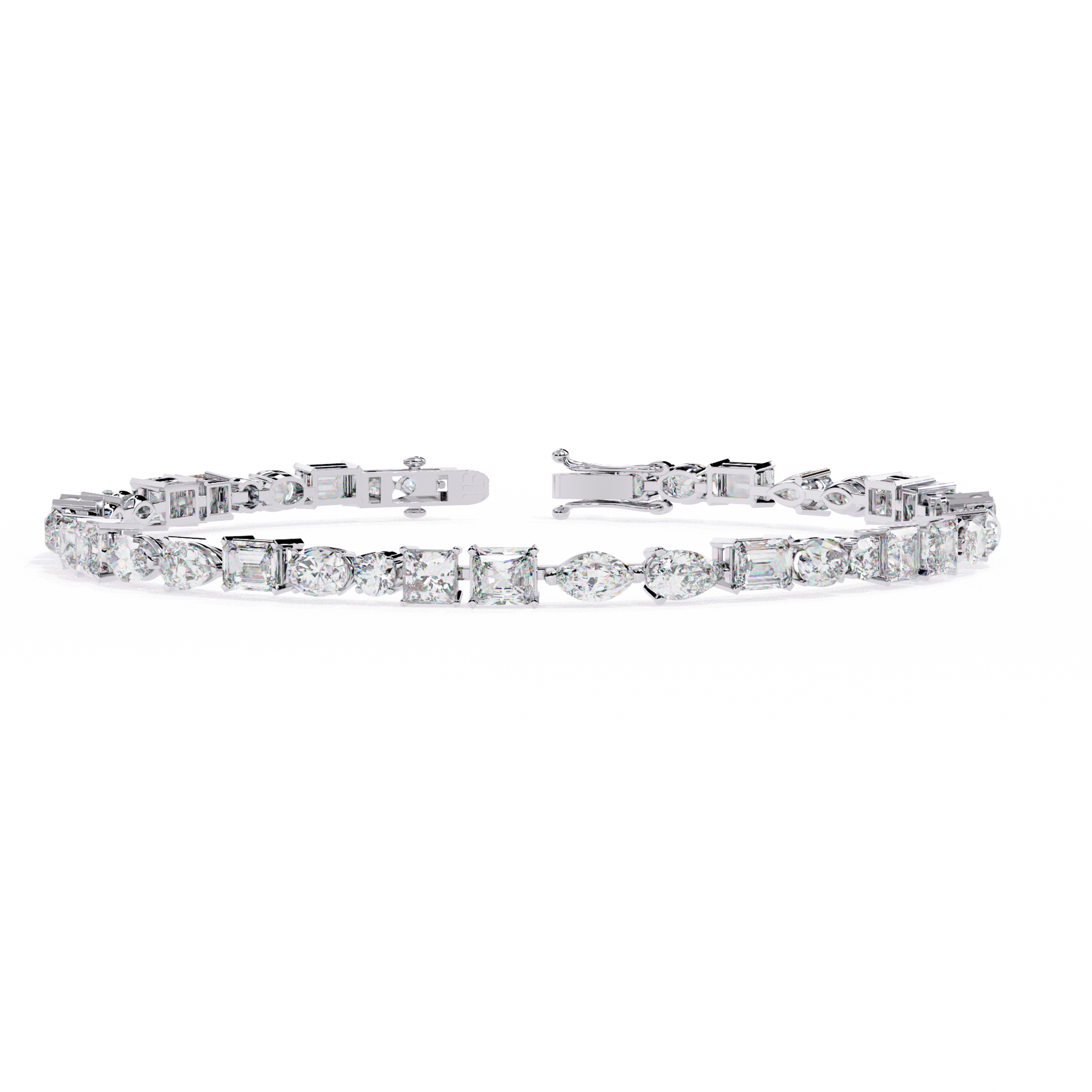 Lab-grown Diamond Tennis Bracelet in 10K White Gold