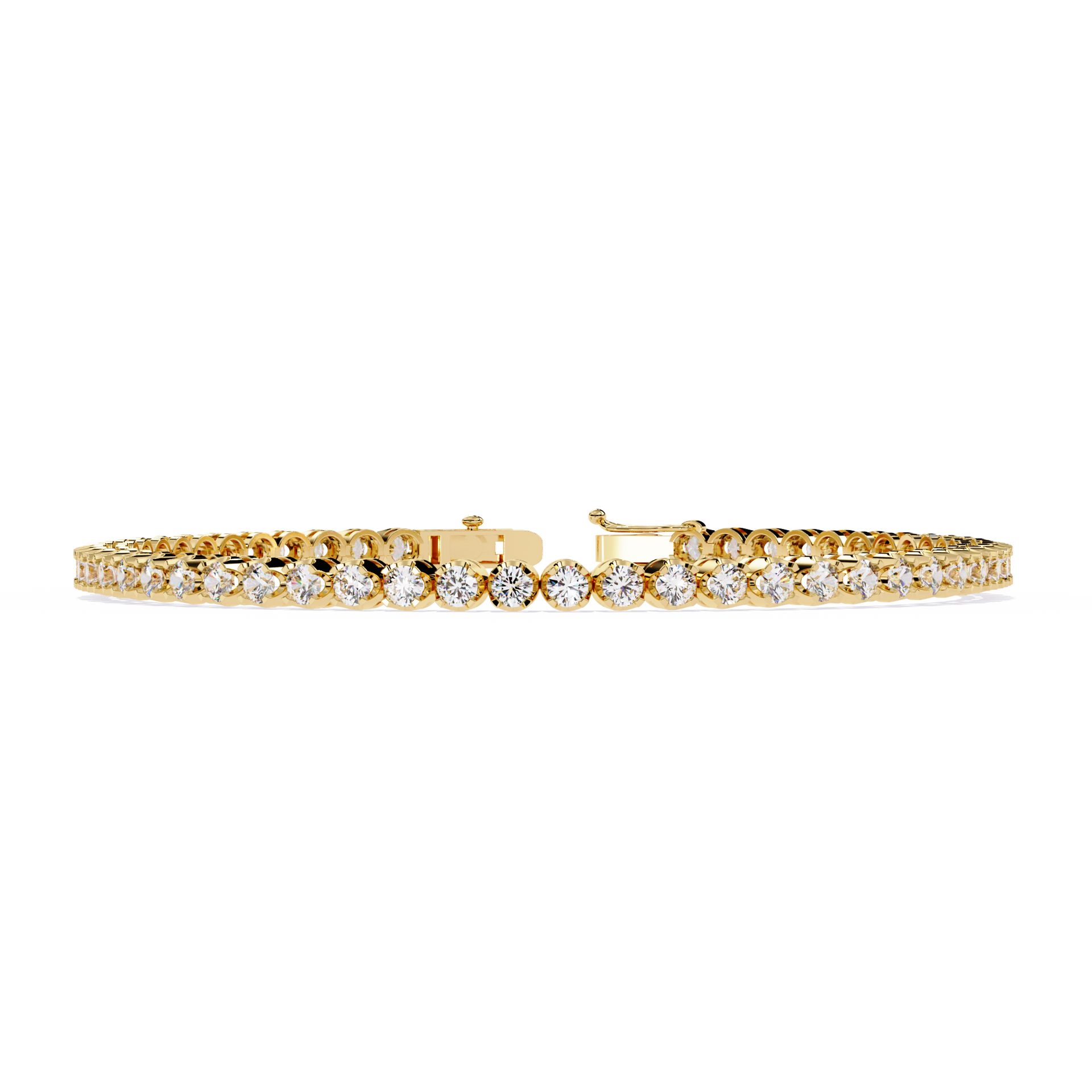 Round-Cut Lab-grown Diamond Bracelet in 10K White Gold