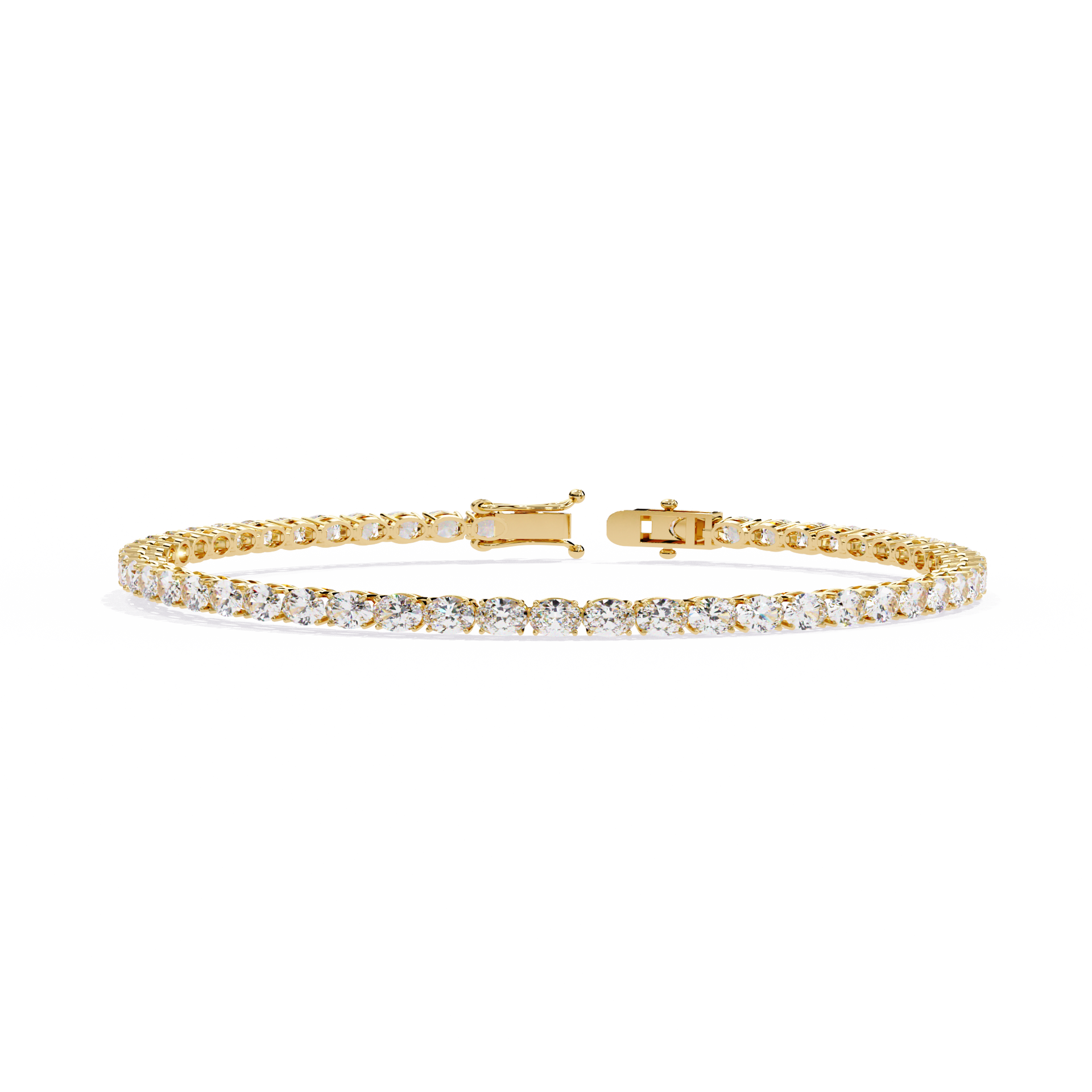 Oval-Cut Lab-grown Diamond Vintage Bracelet in 10K White Gold