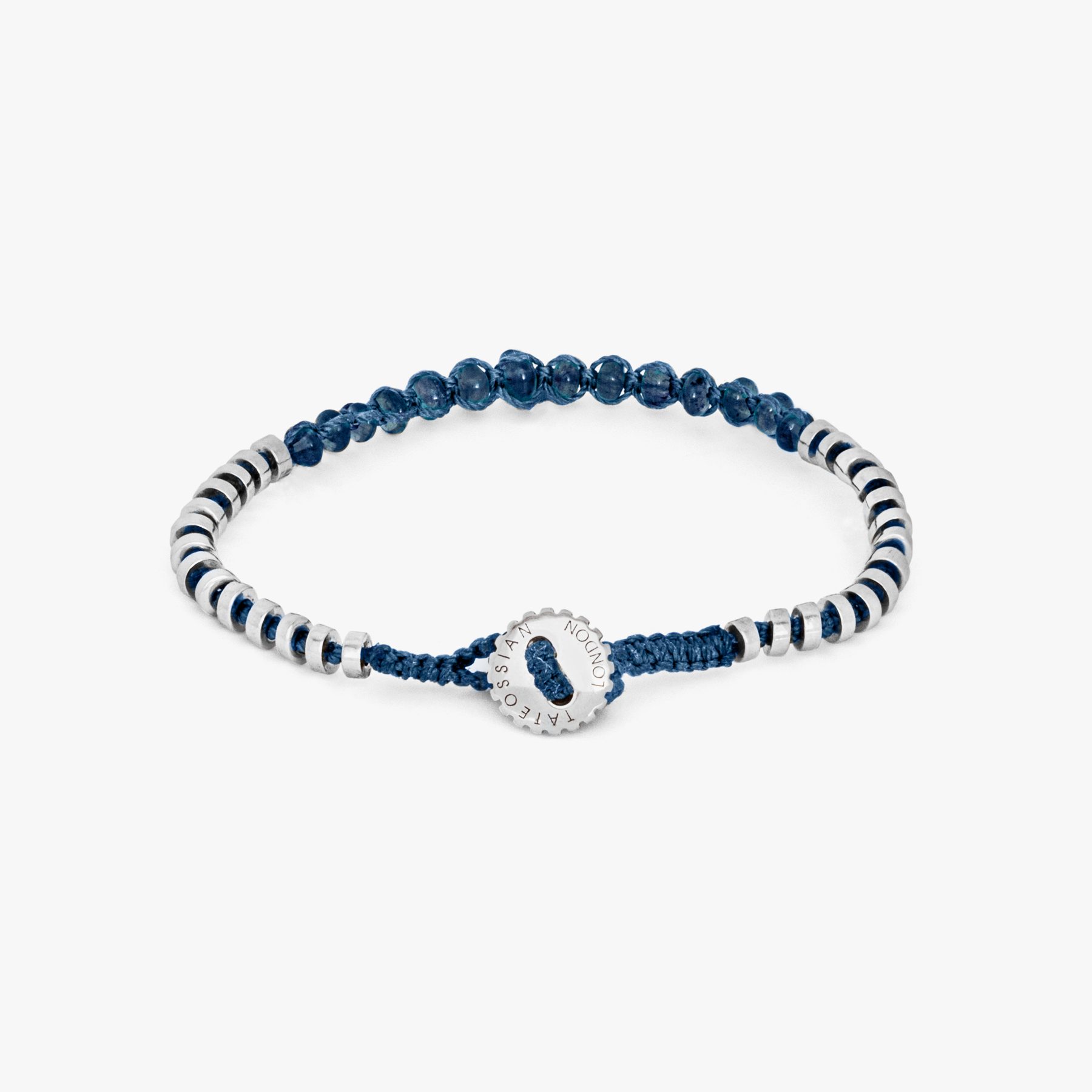 Pulse bracelet with sapphire in sterling silver
