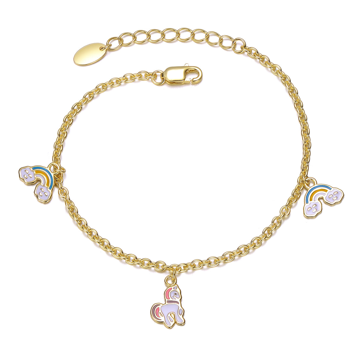 Ariana Rainbow and Horse Charm Bracelet