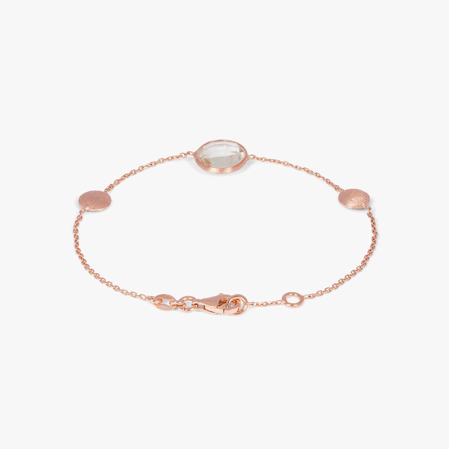 Kensington Bracelet in 14K Satin Rose Gold with Prasiolite