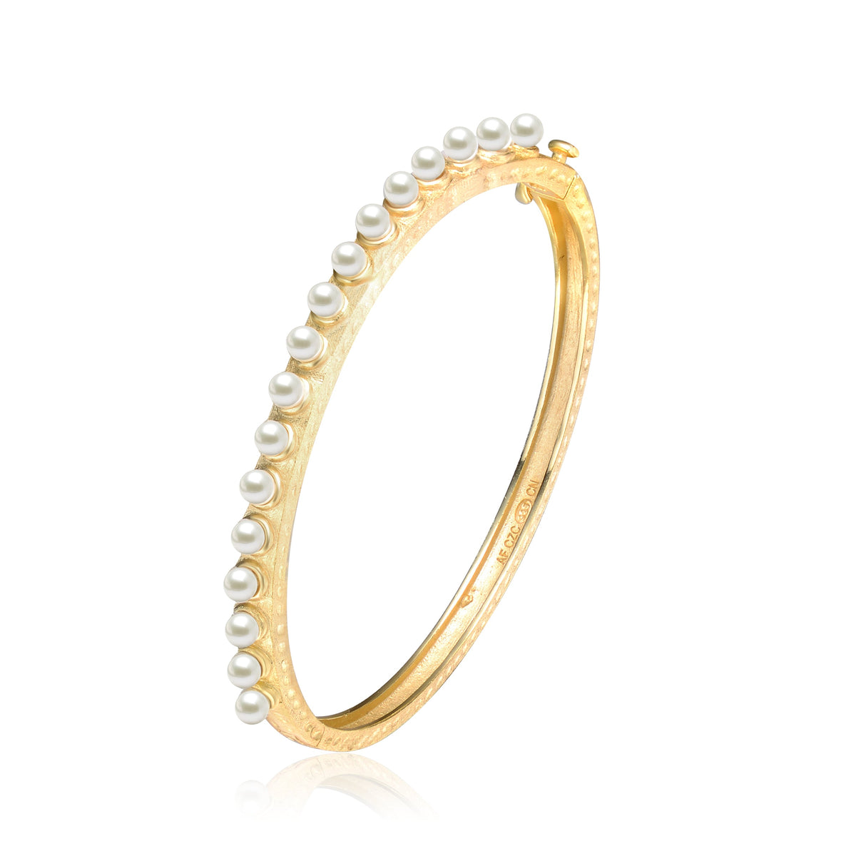Delphine Couture Pearl Bangle Bracelet