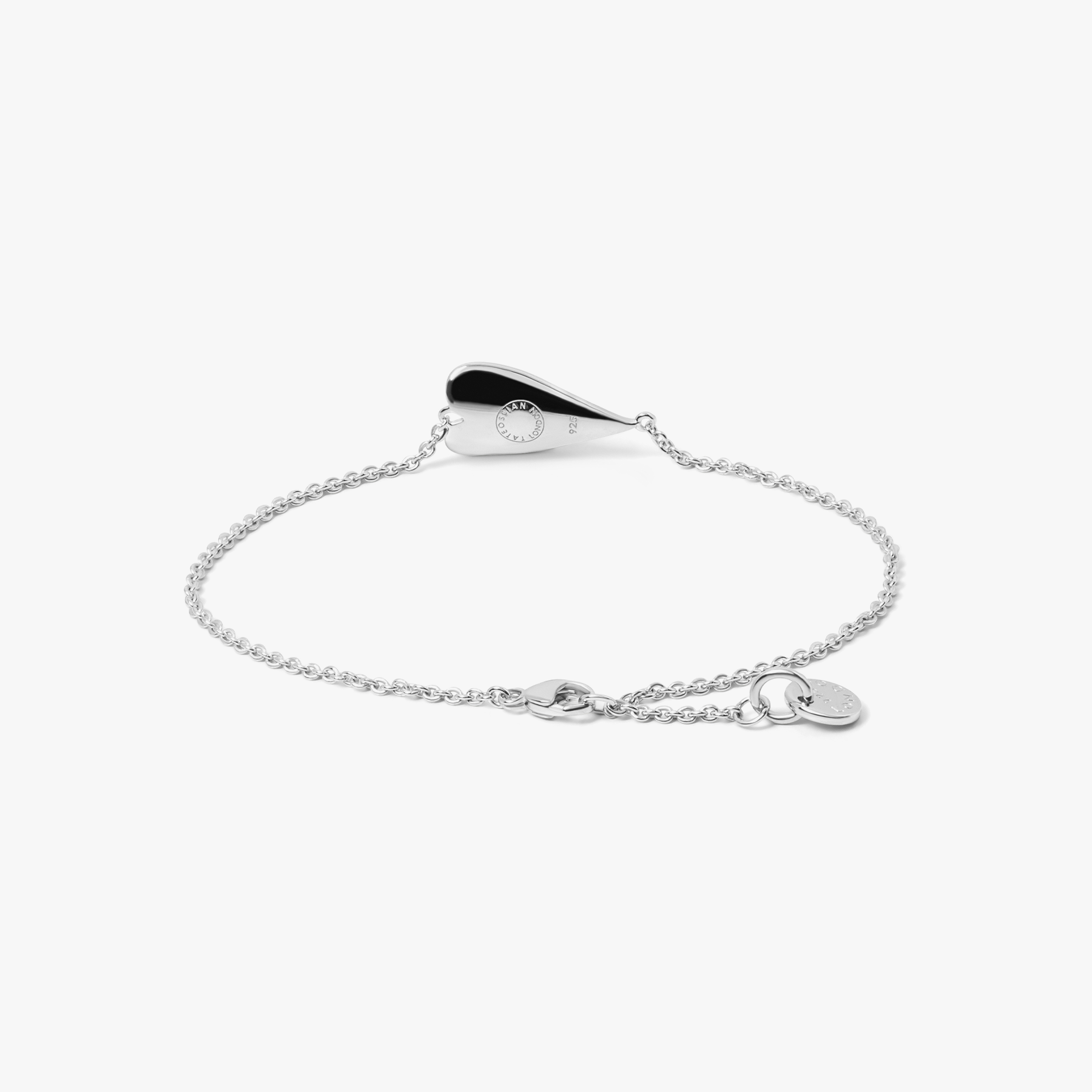 Cuore bracelet In Sterling Silver Wth Black Diamonds