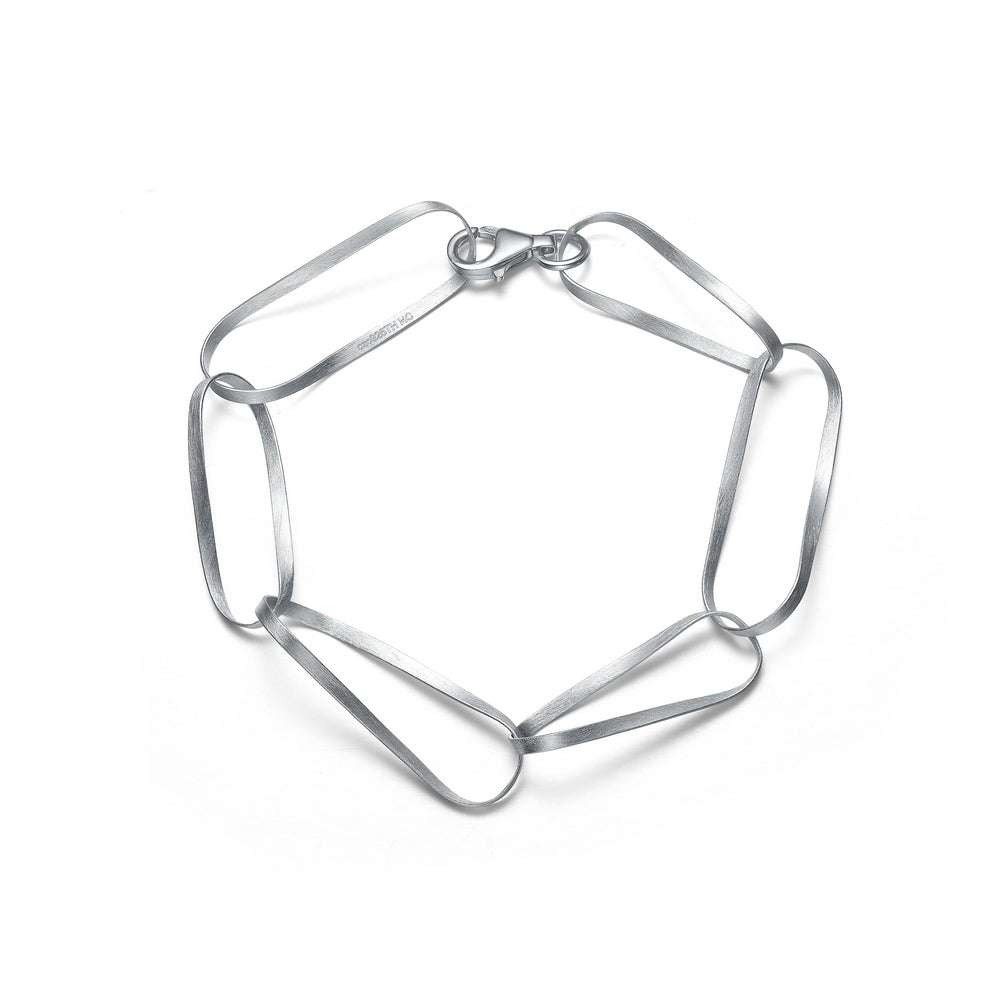 Vilette Brushed Link Ribbon Bracelet