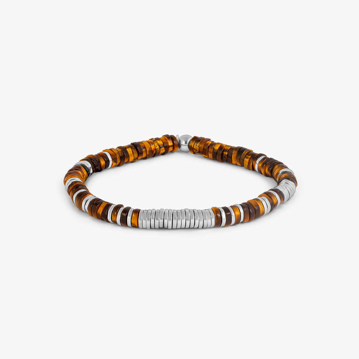 Constellation Beaded Bracelet in Tiger Eye With Sterling Silver