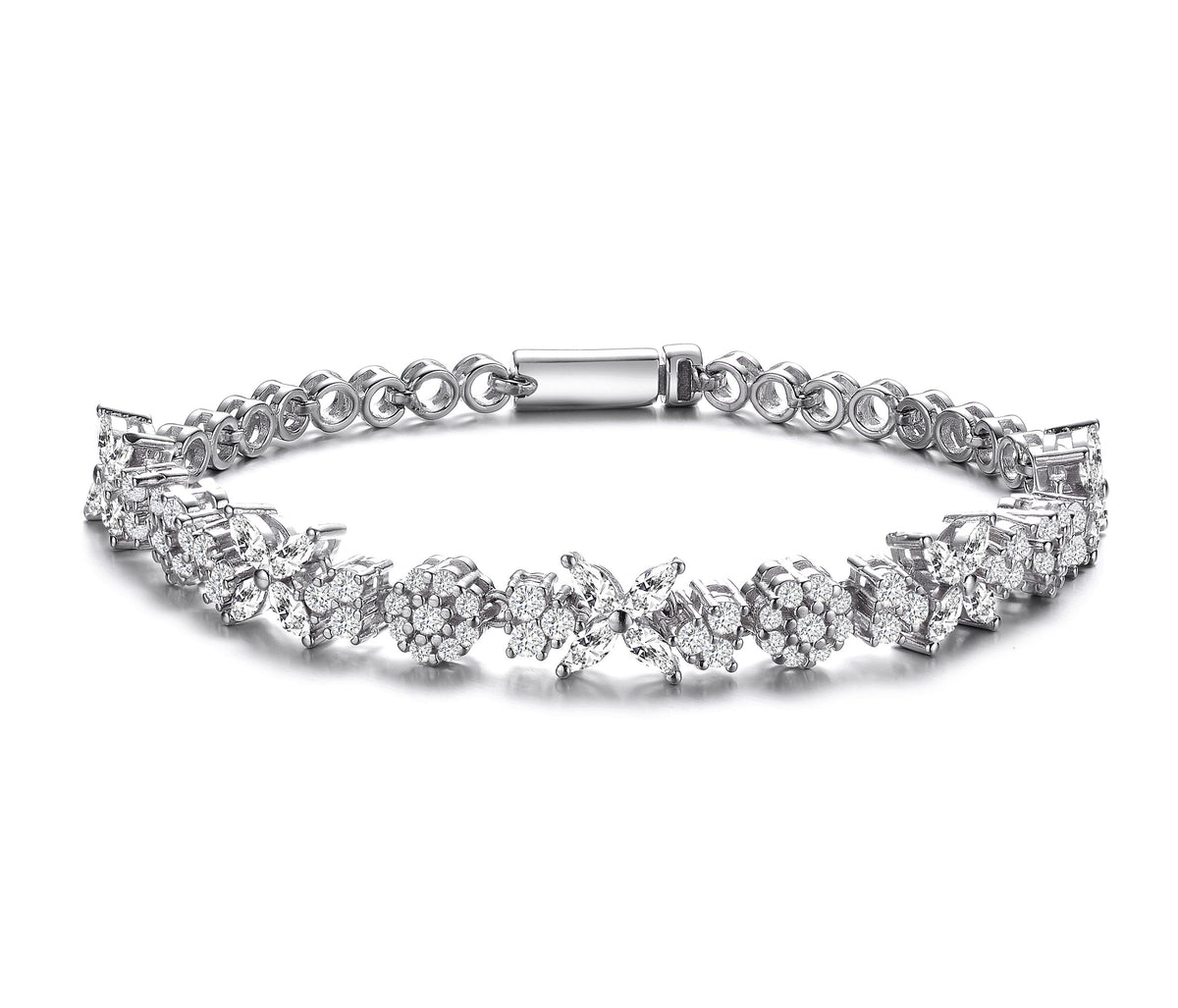 Isabelle Marquise Flower Tennis Bracelet