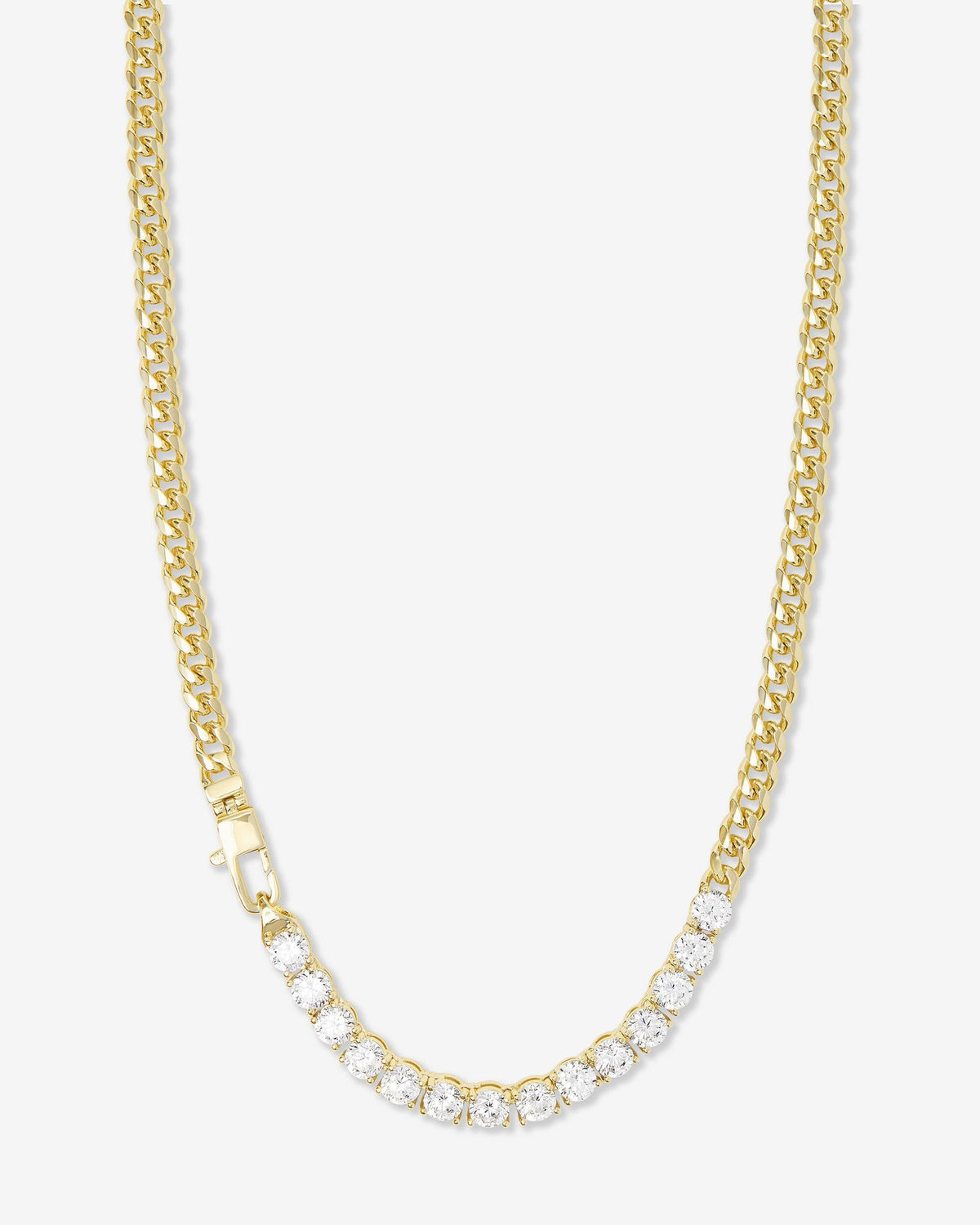 Julian REALLY Loves Diamonds Necklace 5mm - Gold|White Diamondettes