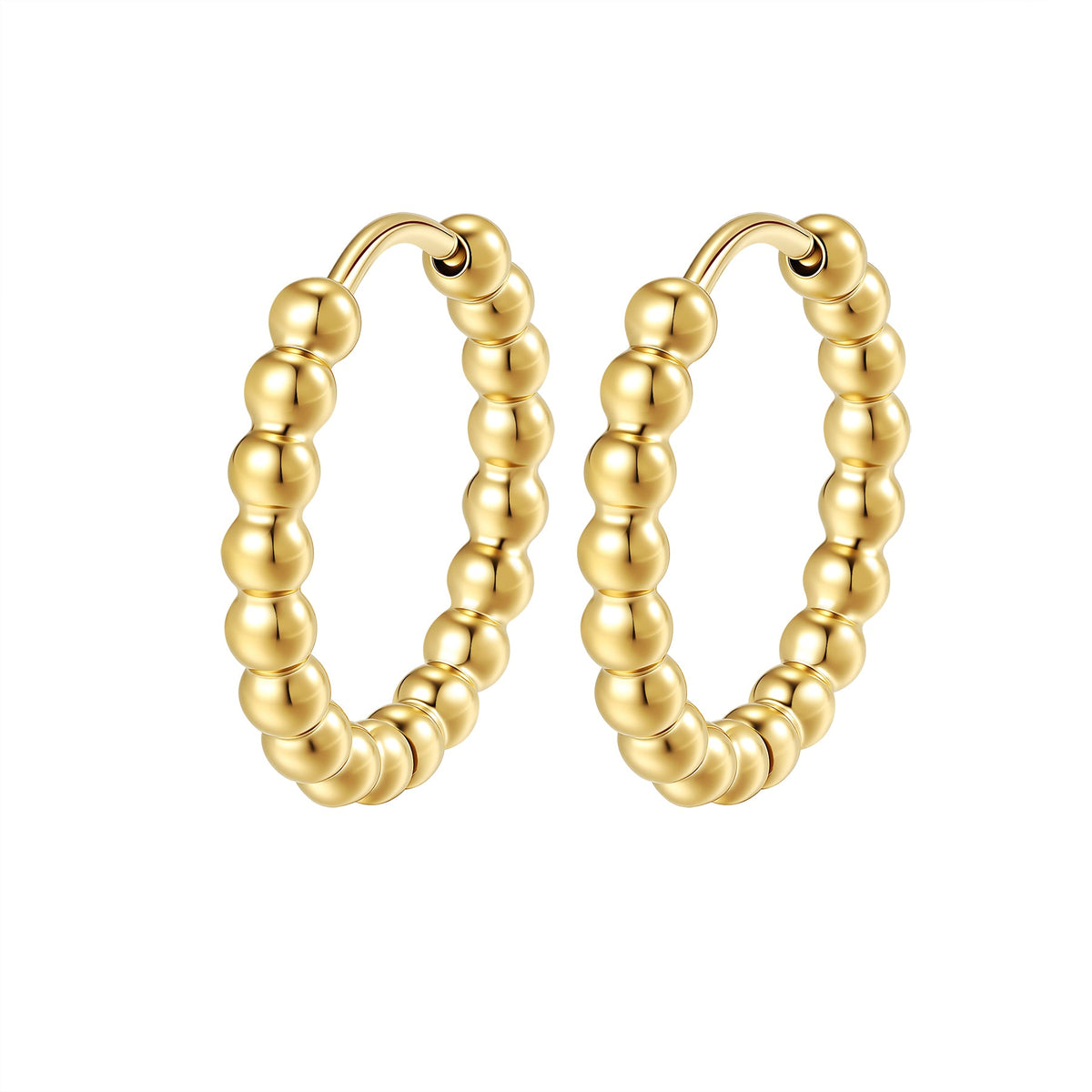 Beaded Hoop Earrings Waterproof
