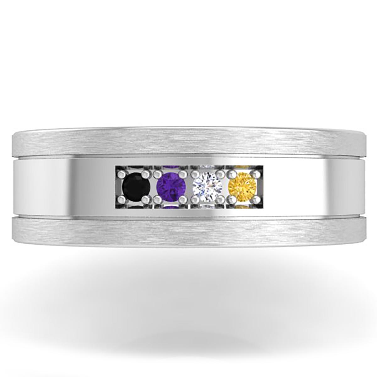 Axis Multi-Color Diamond Band