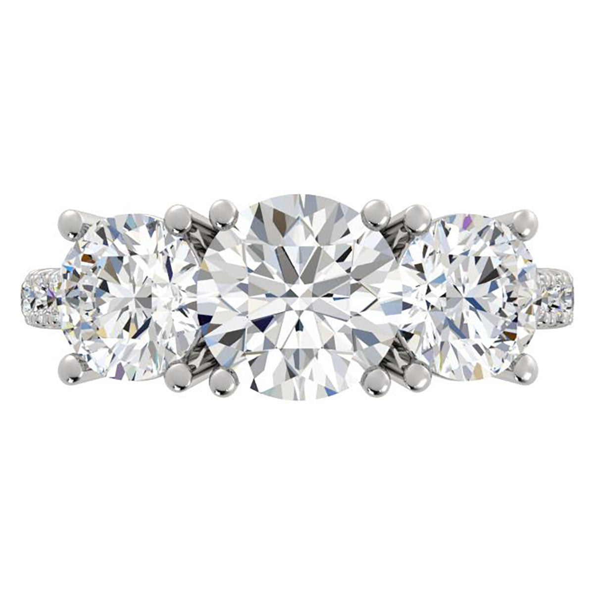 Belmont Three Stone Diamond Ring