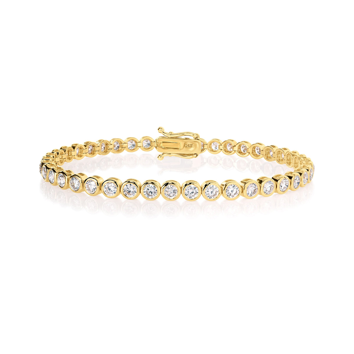 Bezel Lab Diamond Tennis Bracelet