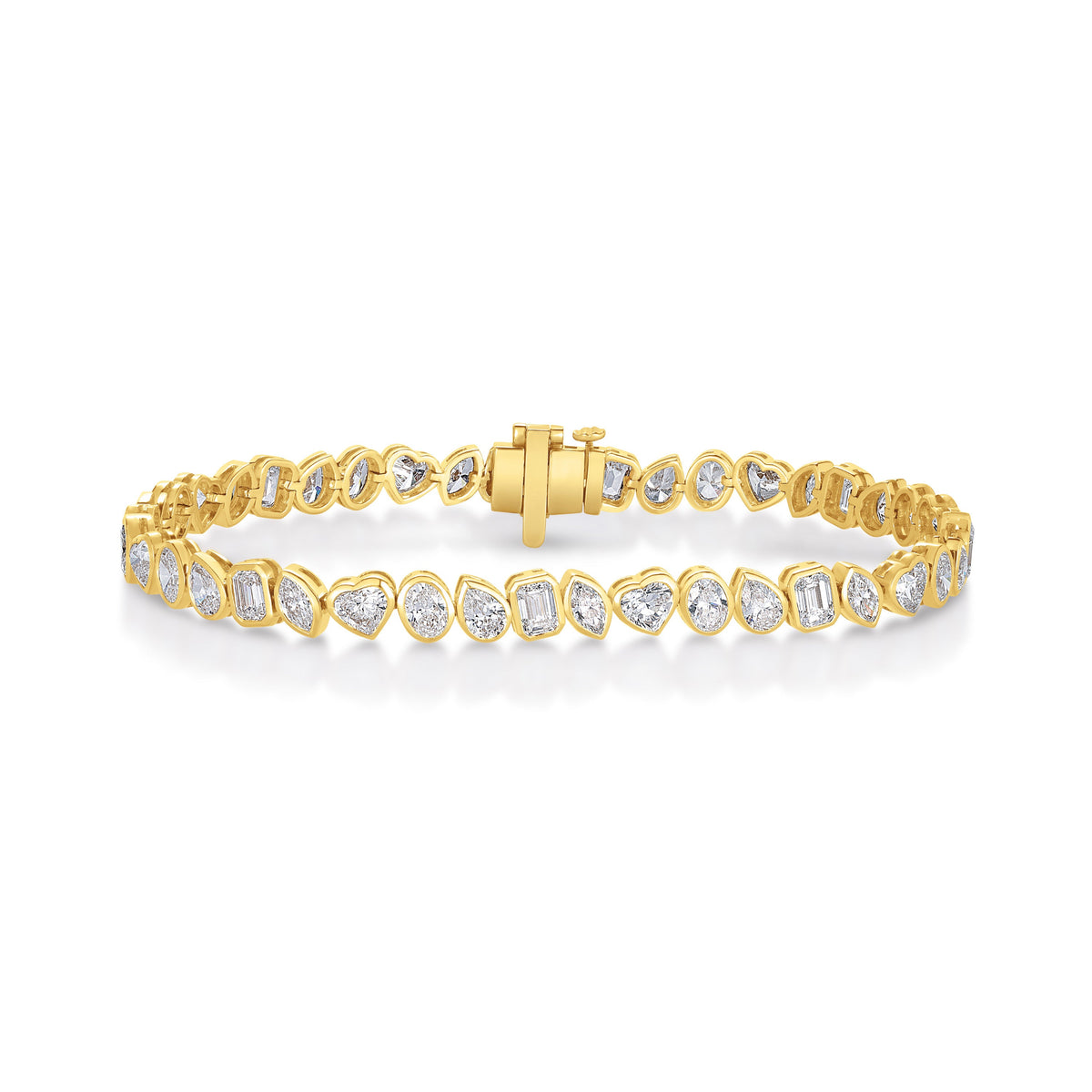 Bezel Mixed Shape Lab Diamond Tennis Bracelet