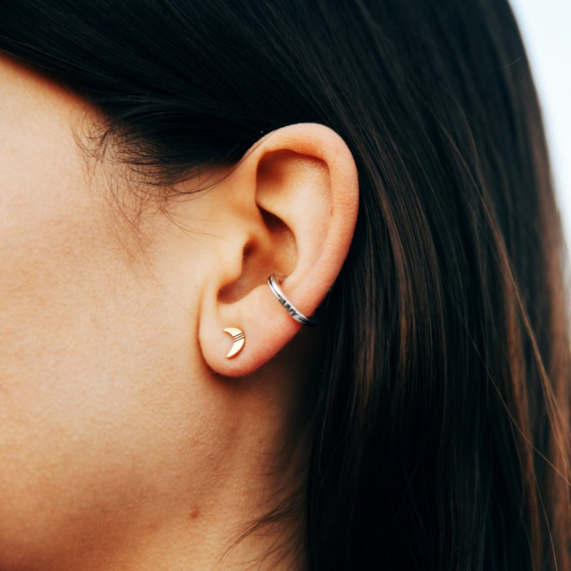 Double Down Ear Cuff - Silver