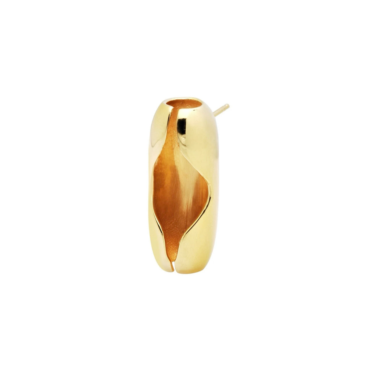 Big Connector Single Earring, Gold