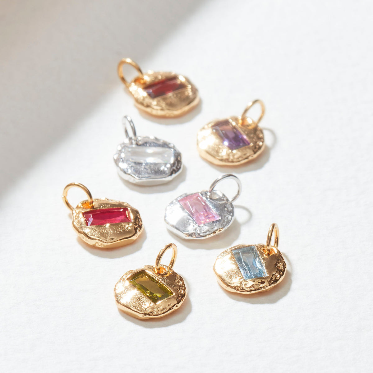 Mini Birthstone Pendant Gold