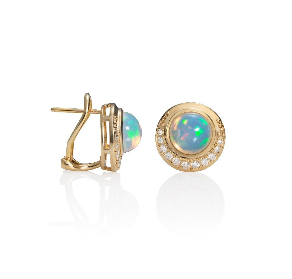 Blue Hour Button Earrings