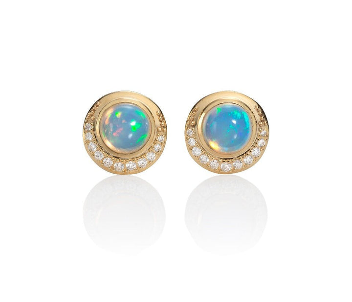 Blue Hour Button Earrings